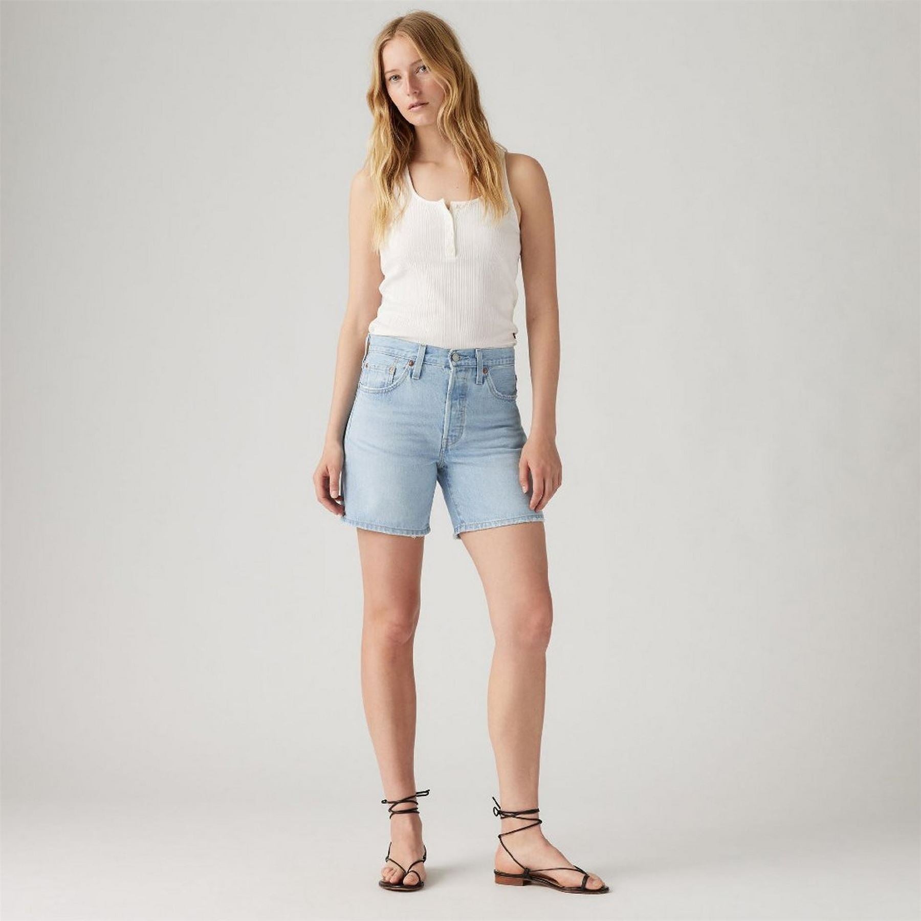 Levis 501 Mid Thigh Short Lunar Blac