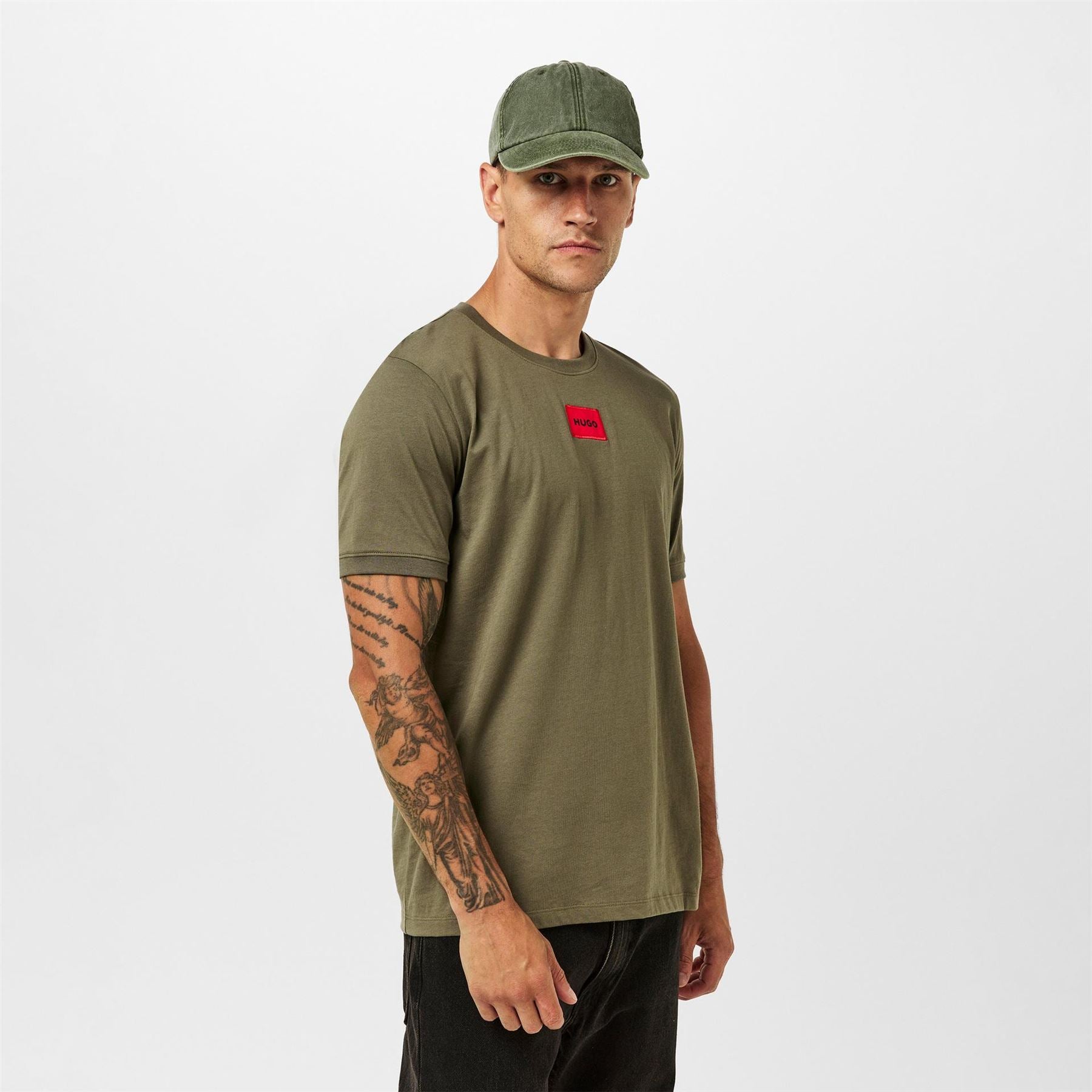 Hugo HUGO Diragolino Contemporary T Shirt with Logo Detail