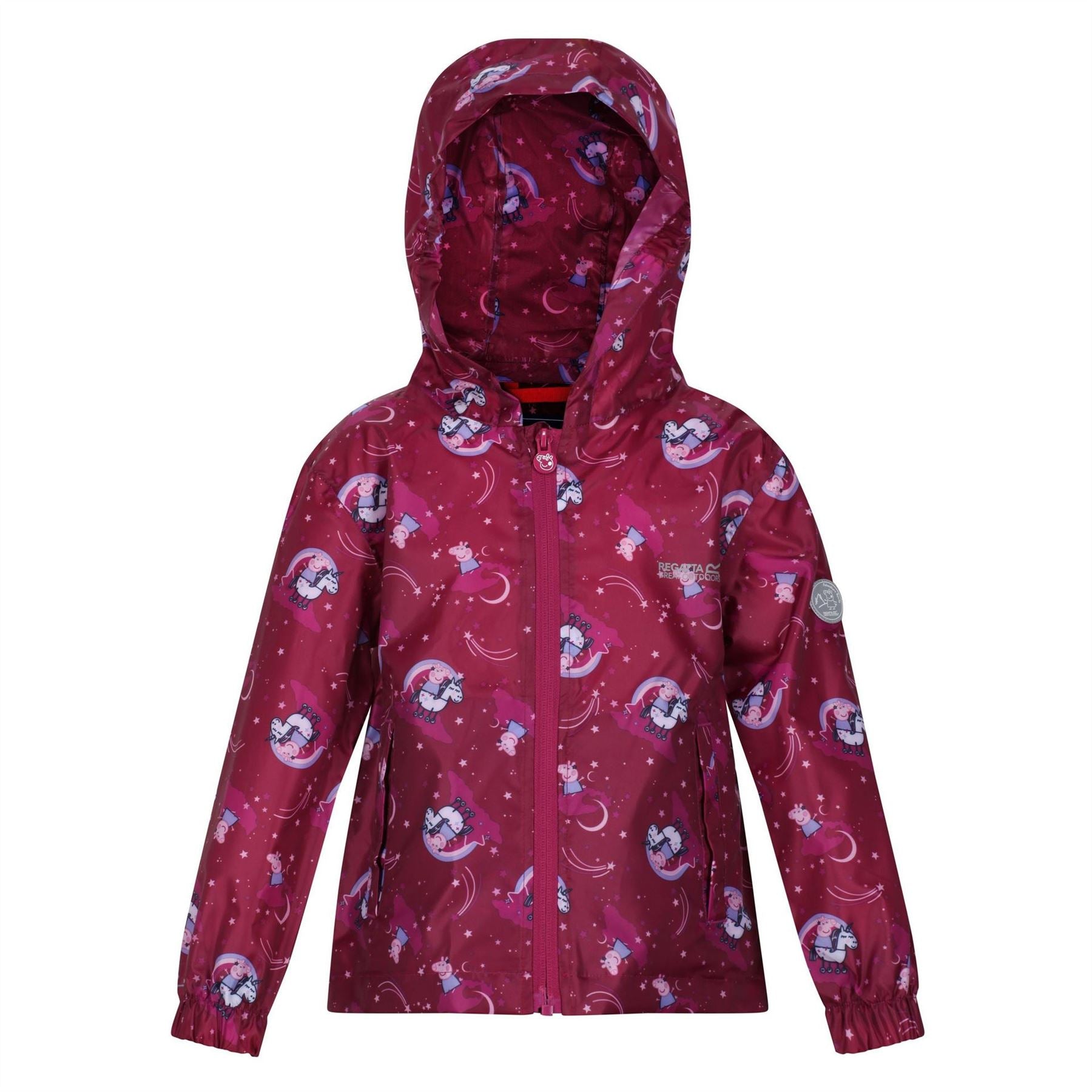 Regatta Pepa Hooded Rain Jacket with Elasticated Cuff