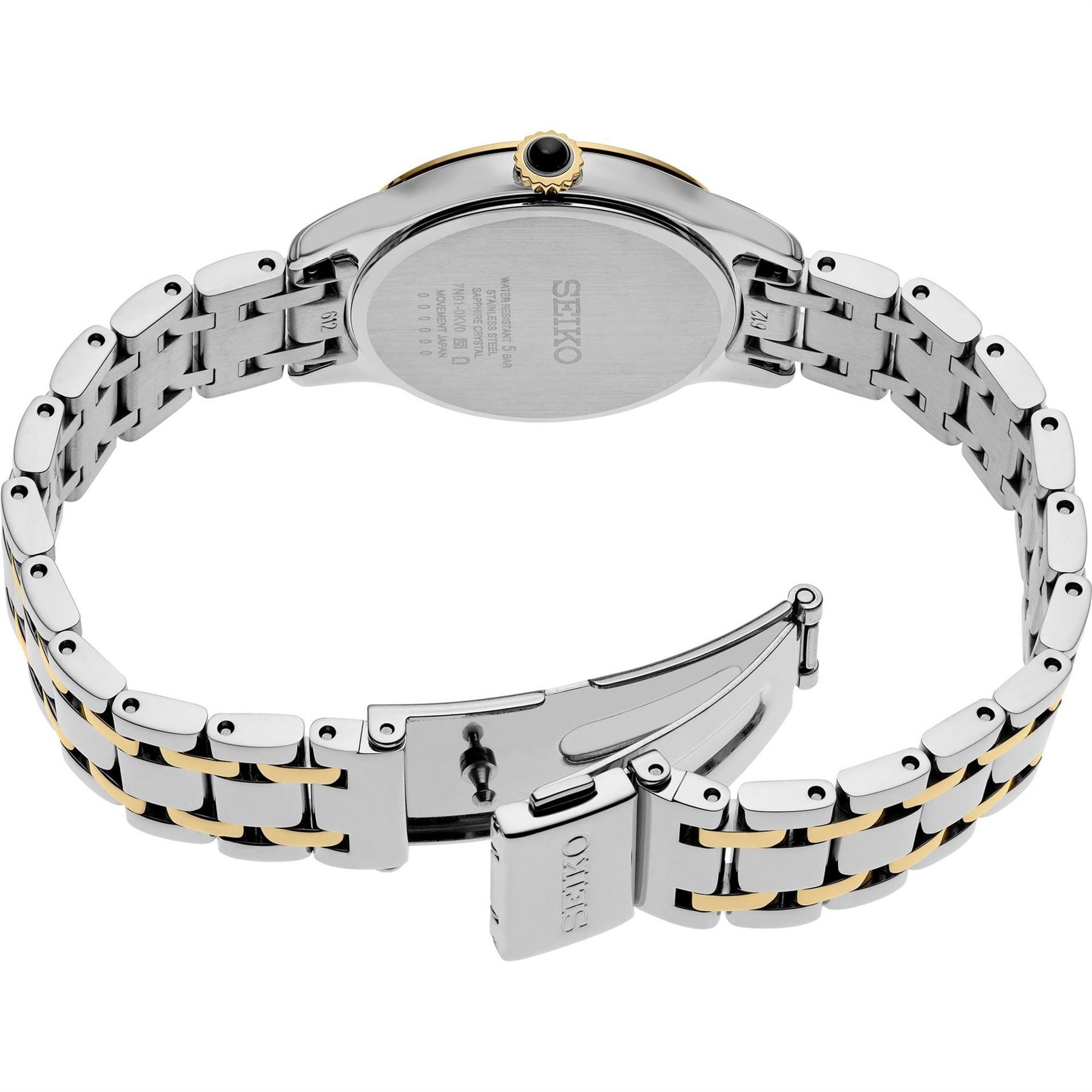 Seiko Set Yellow Gold Bracelet Analogue Dress Watch