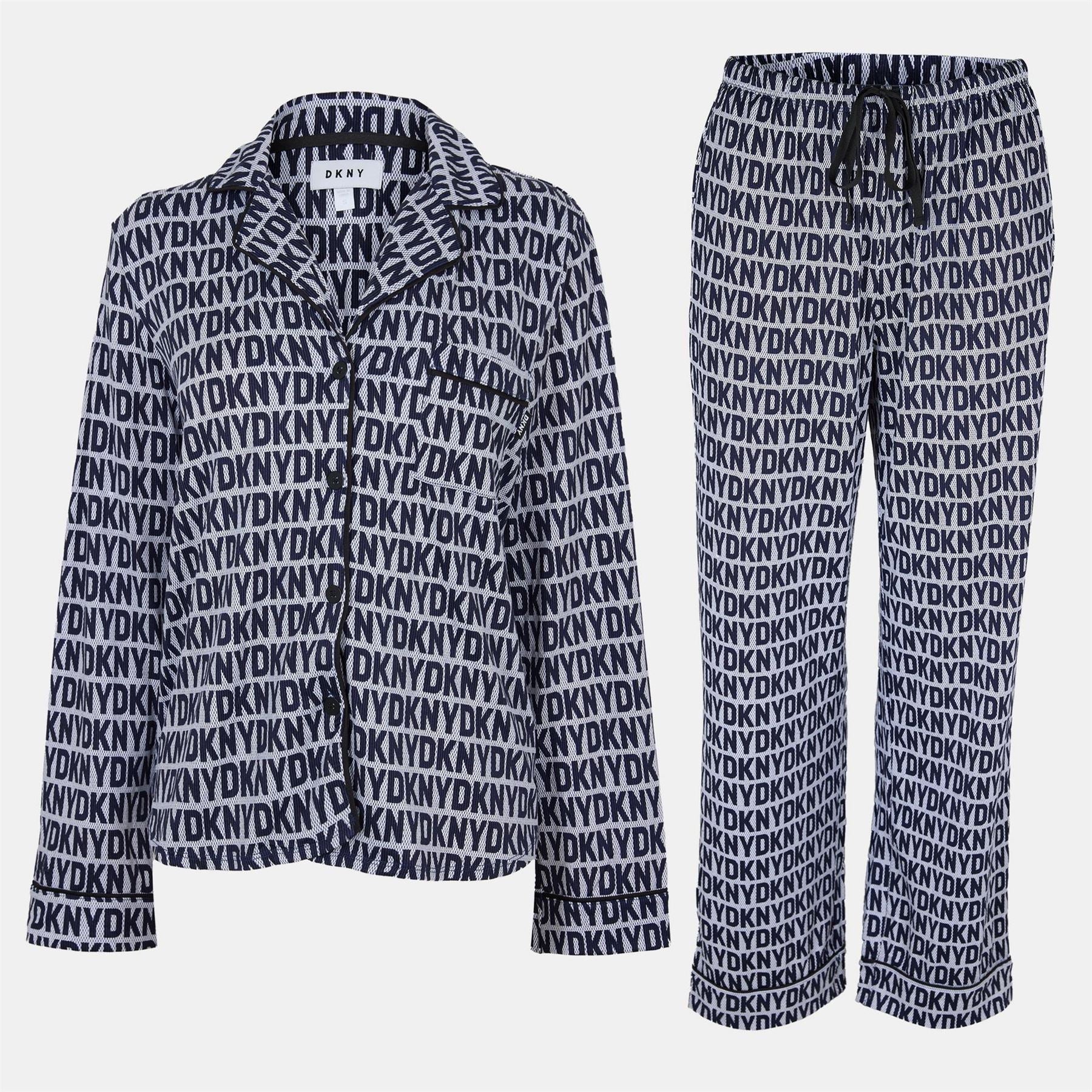 DKNY Logo Set Long Sleeve Pyjama Set