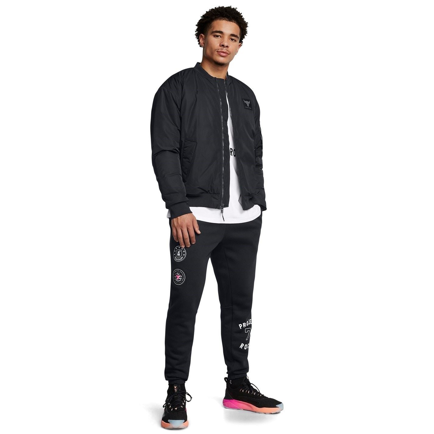 Under Armour Project Rock Slim Graphic Print Joggers