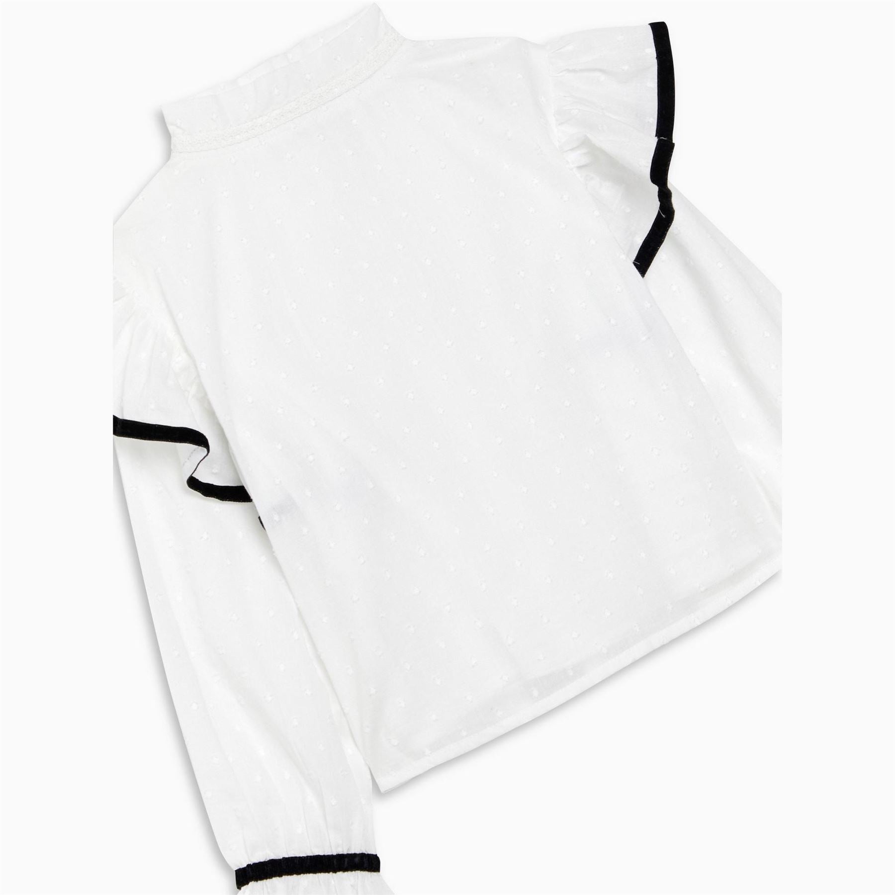 Be You Frill High Neck Long Sleeve Blouse