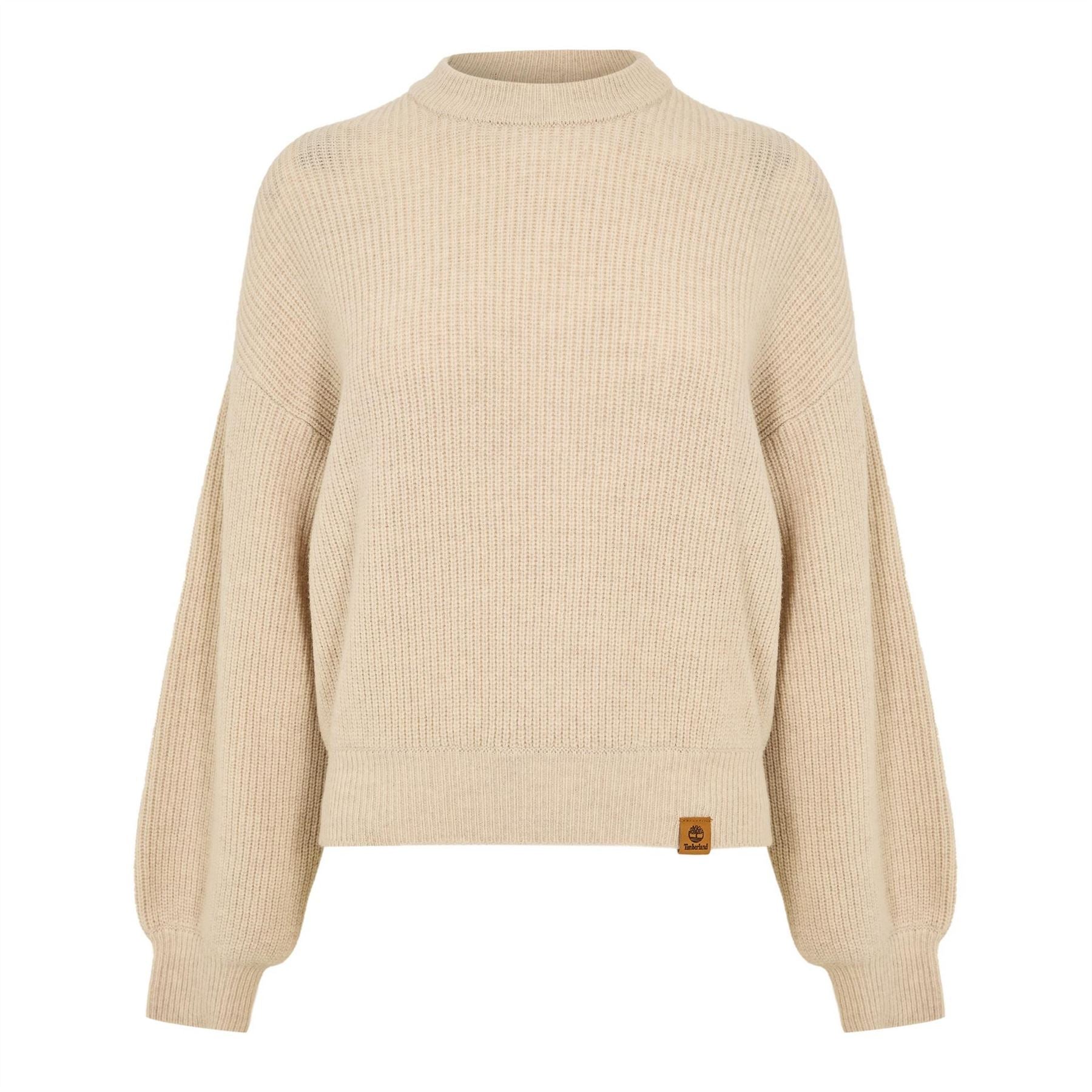 Timberland Crew Neck Ribbed Collar Long Sleeve Sweater