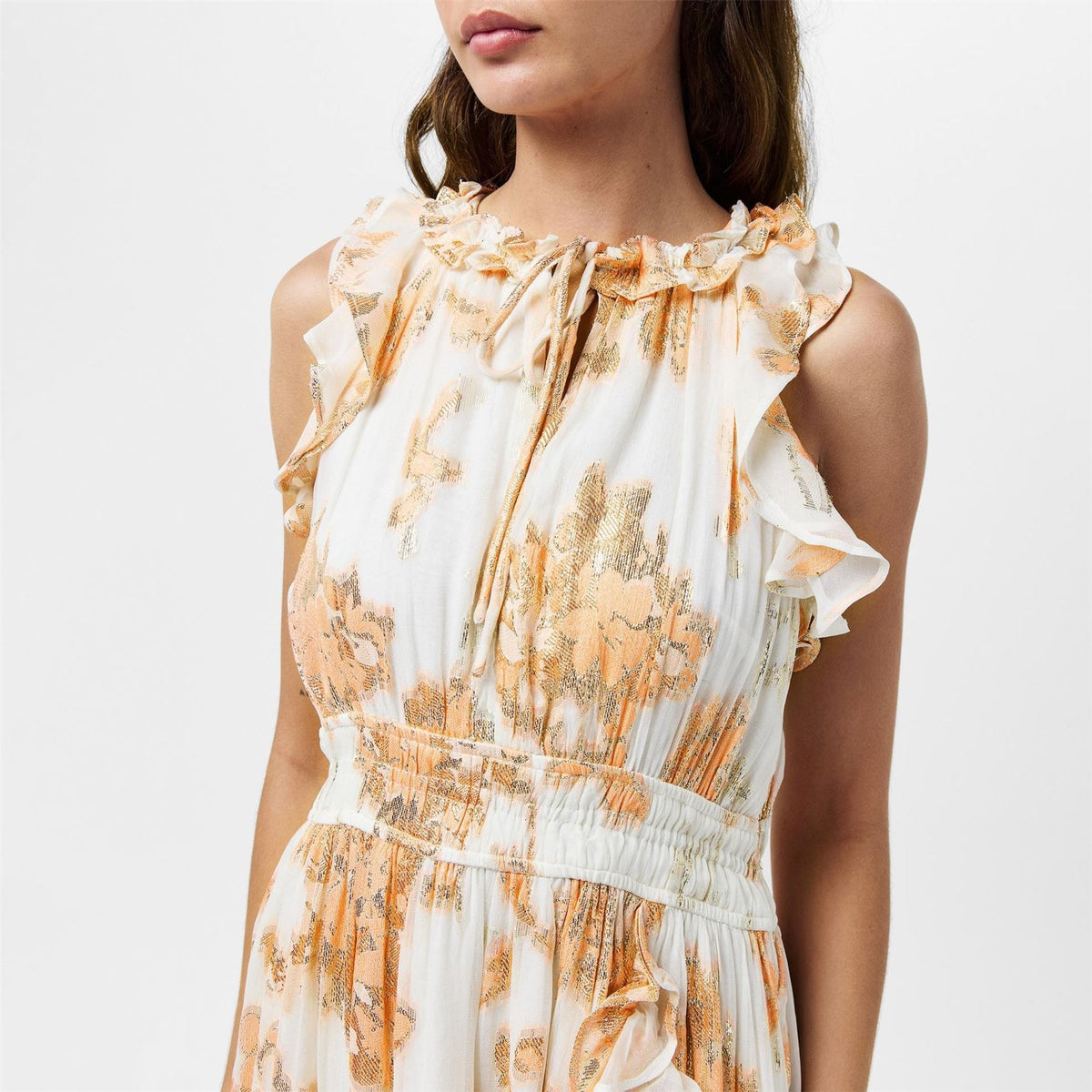 French Connection Elko Keyhole Neck Sleeveless Maxi Dress