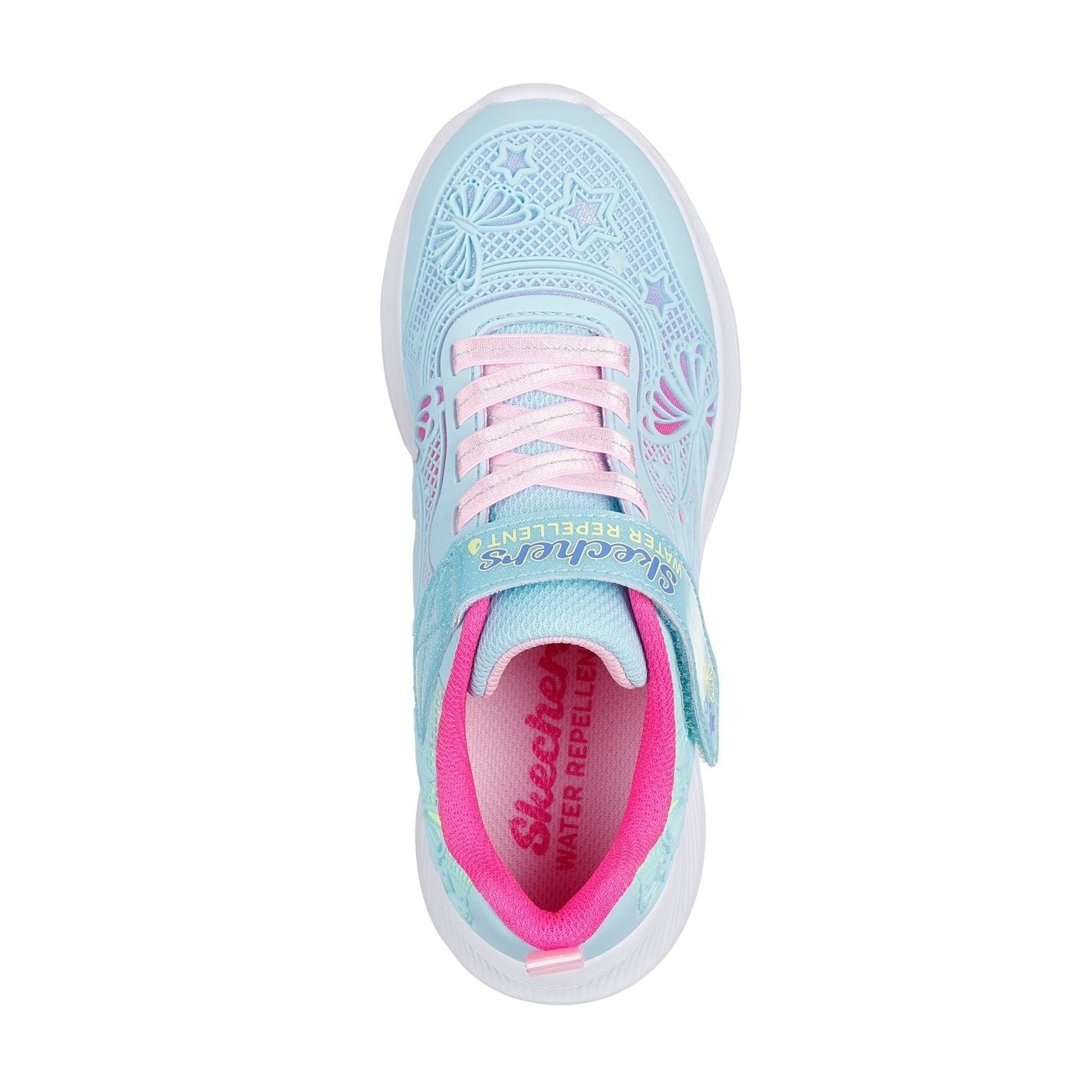 Skechers Flower Theme Kpu Water Repellent Sn Runners Girls