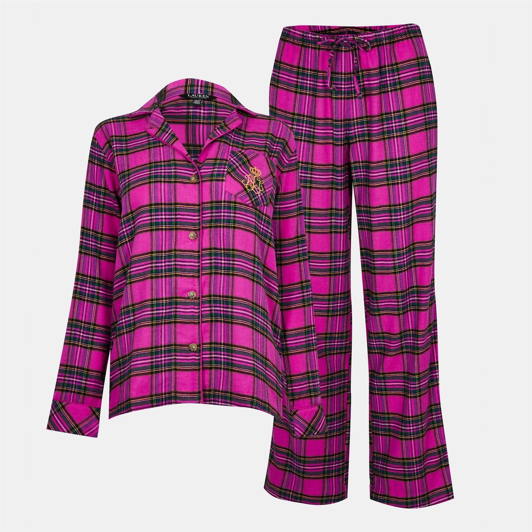 Lauren by Ralph Lauren Collared Neck Long Sleeve Pyjama Set