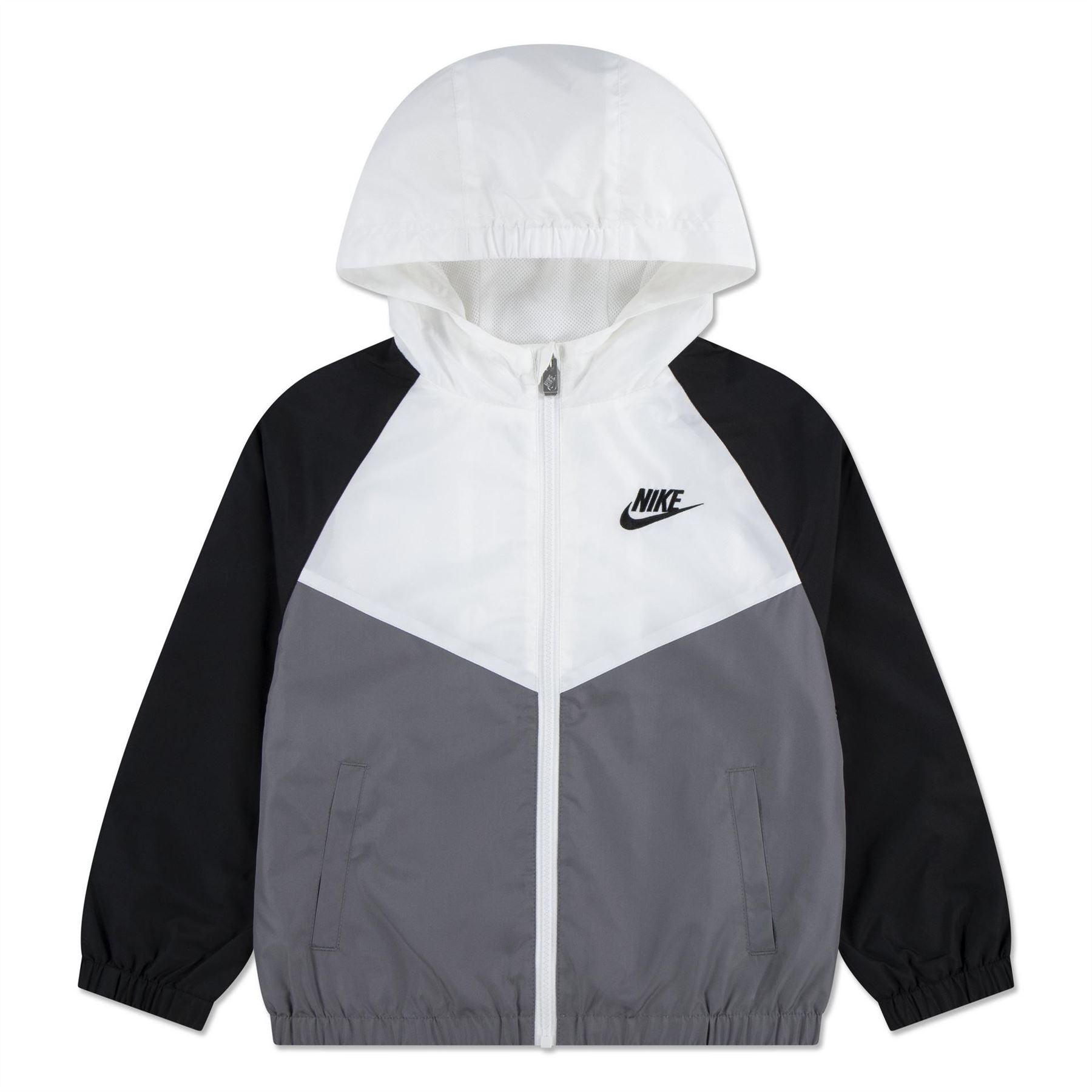 Nike Chevron Patterned Hooded Windbreaker with Side Pocket