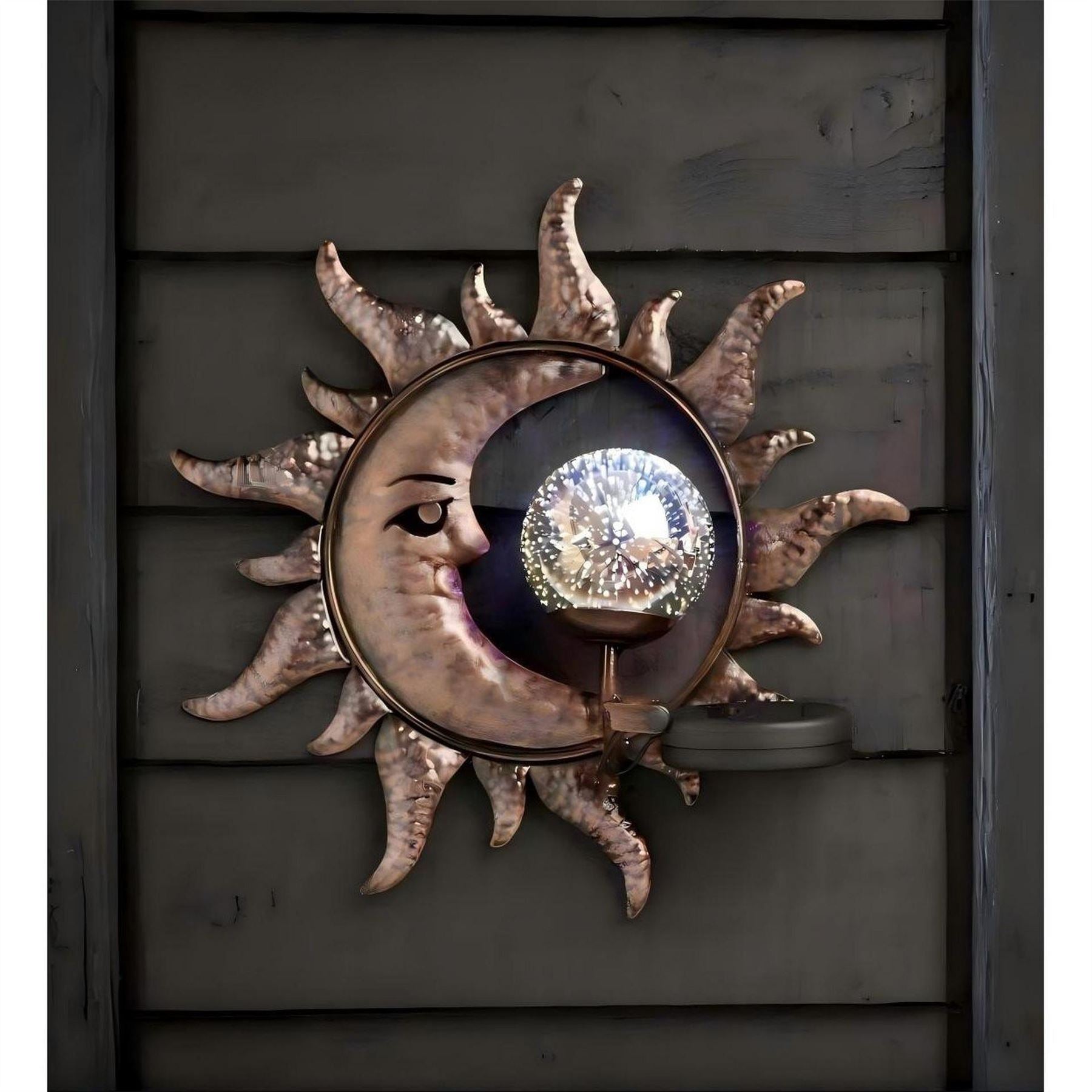 Linea And Moon Solar Wall Plaque 63