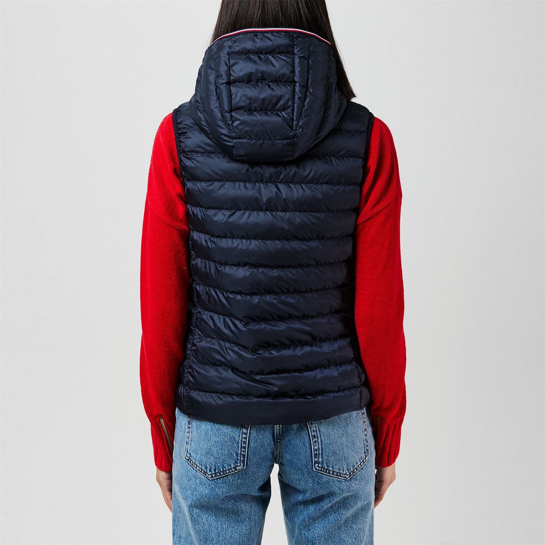 Tommy Hilfiger Heritage Low Down Duck Down Detachable Hood Sleeveless Short Puffer Jacket