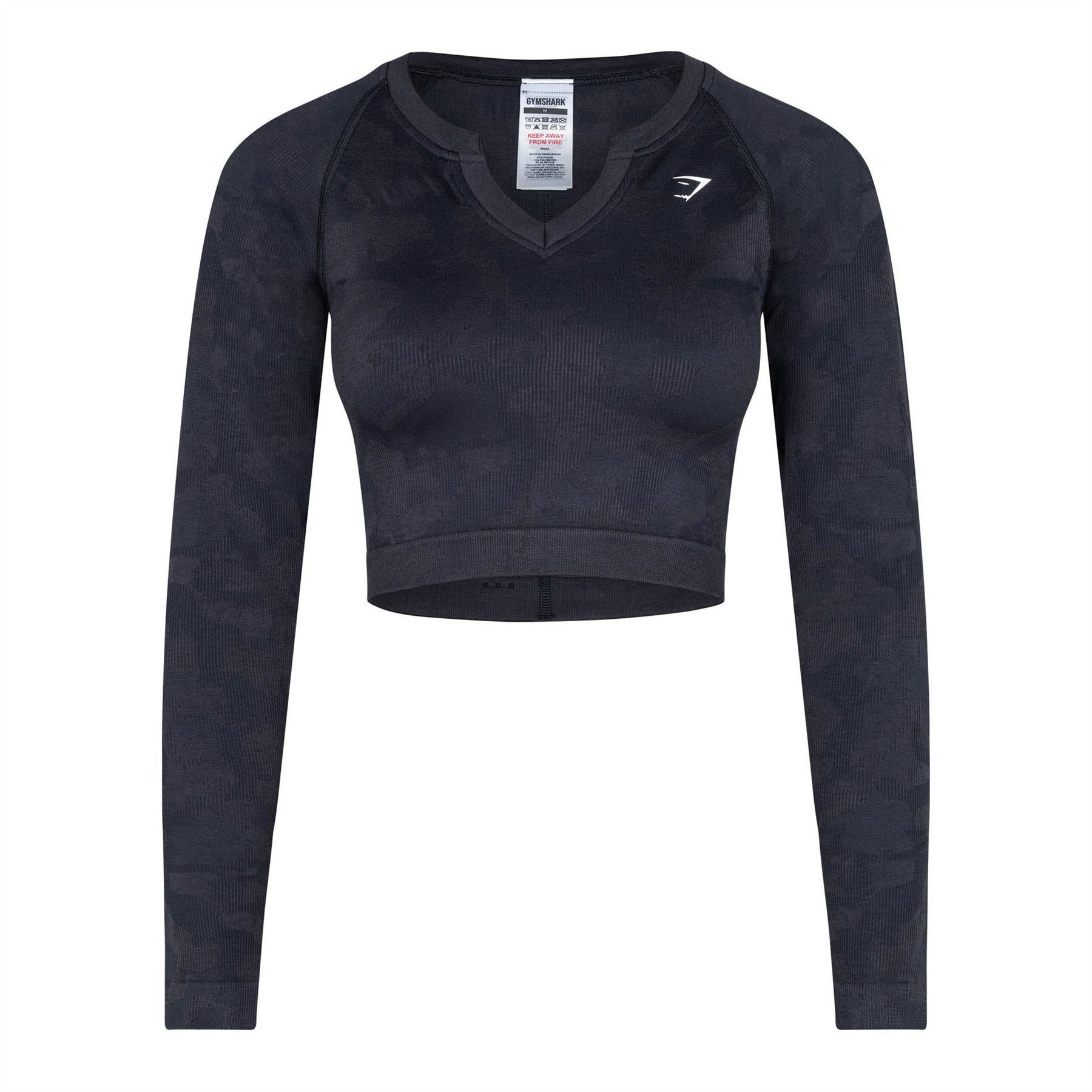 Gymshark Adapt Camo Long Sleeve Cropped Top