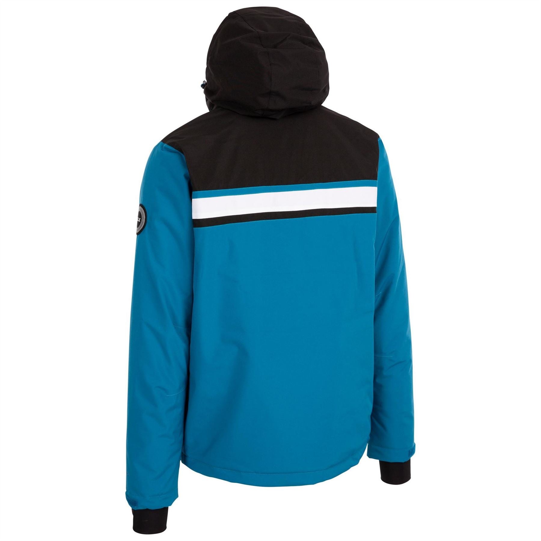DLX Color Block Patterned Ski Jacket with Zipped Pocket
