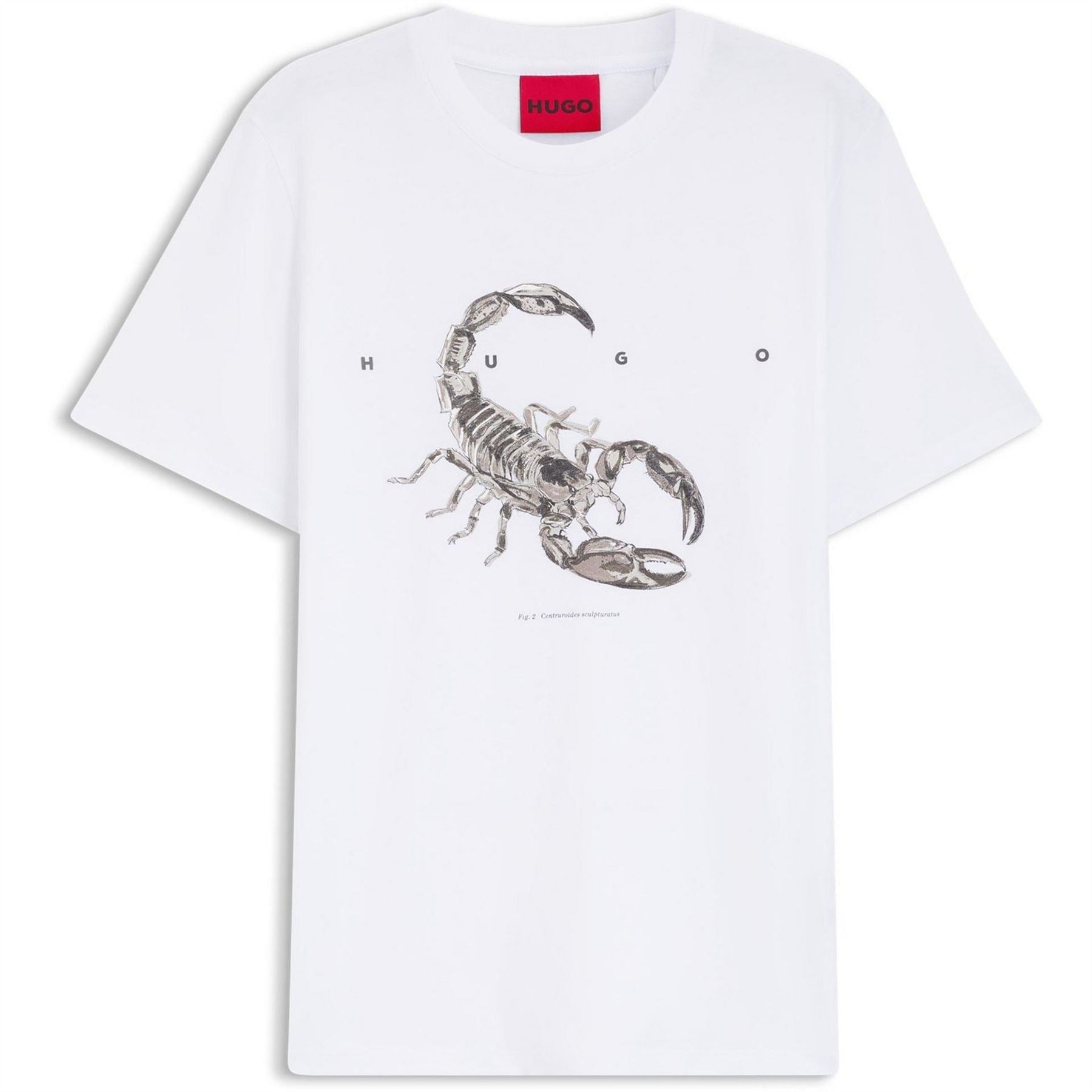 Hugo Cotton Jersey T-Shirt With Spaced Out Logo