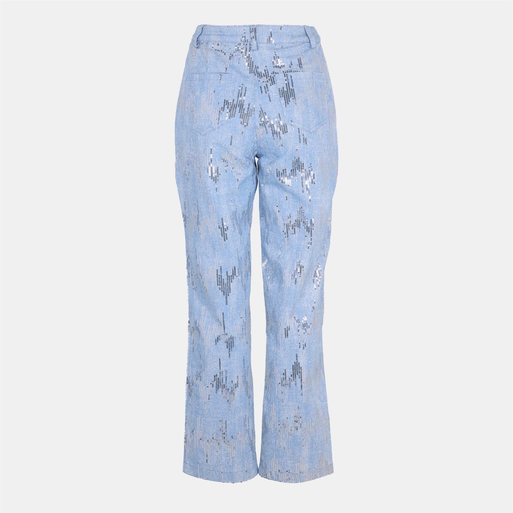 AmyLynn Embellished Five Pocket Straight Leg Jeans
