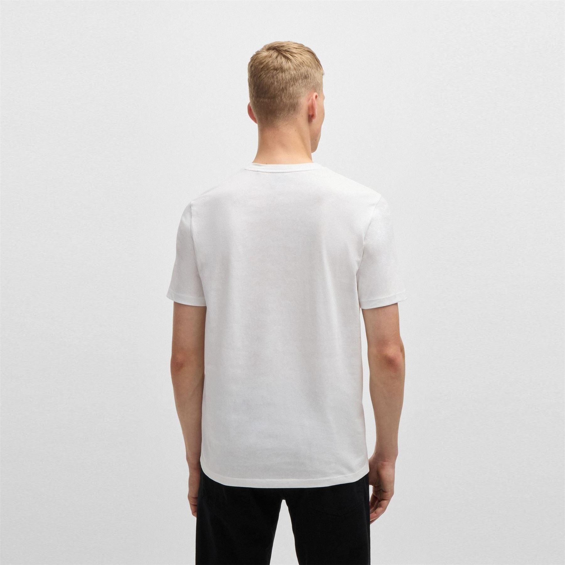 Boss BOSS ORANGE Tales T Shirt with Logo Patch Premium Cotton