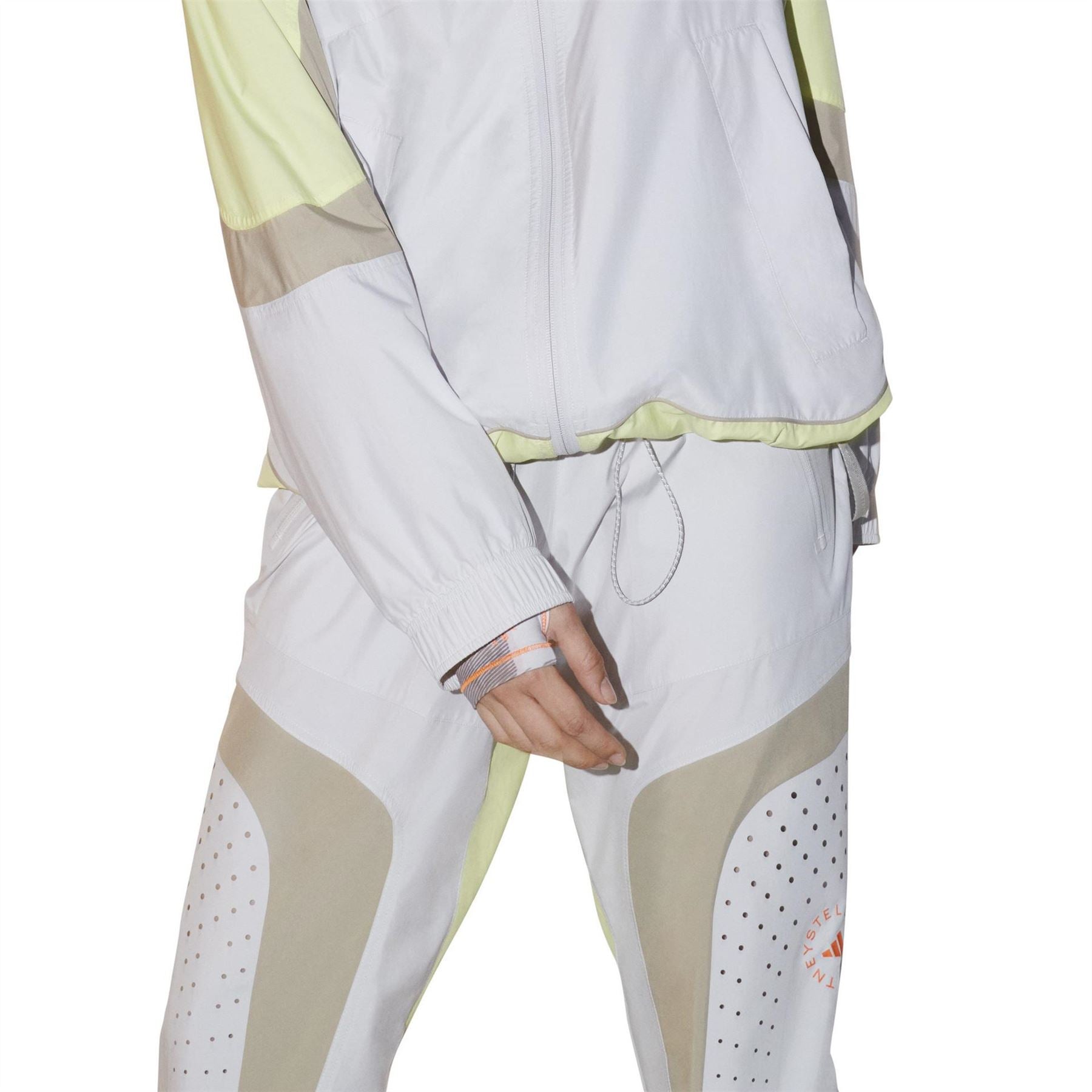 adidas Color Block Hooded Drawstring Windbreaker