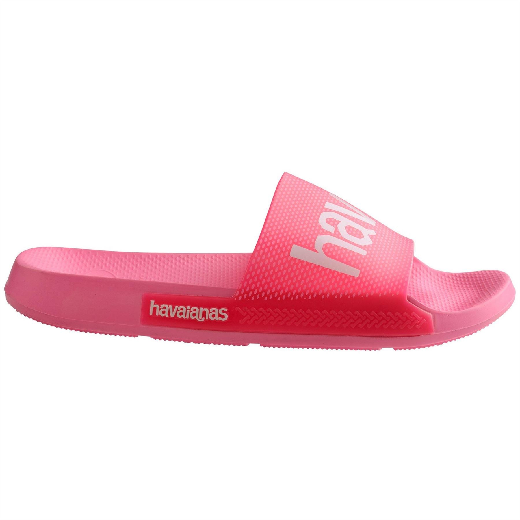 Havaianas Logo Print Open Toe Slip on Slides