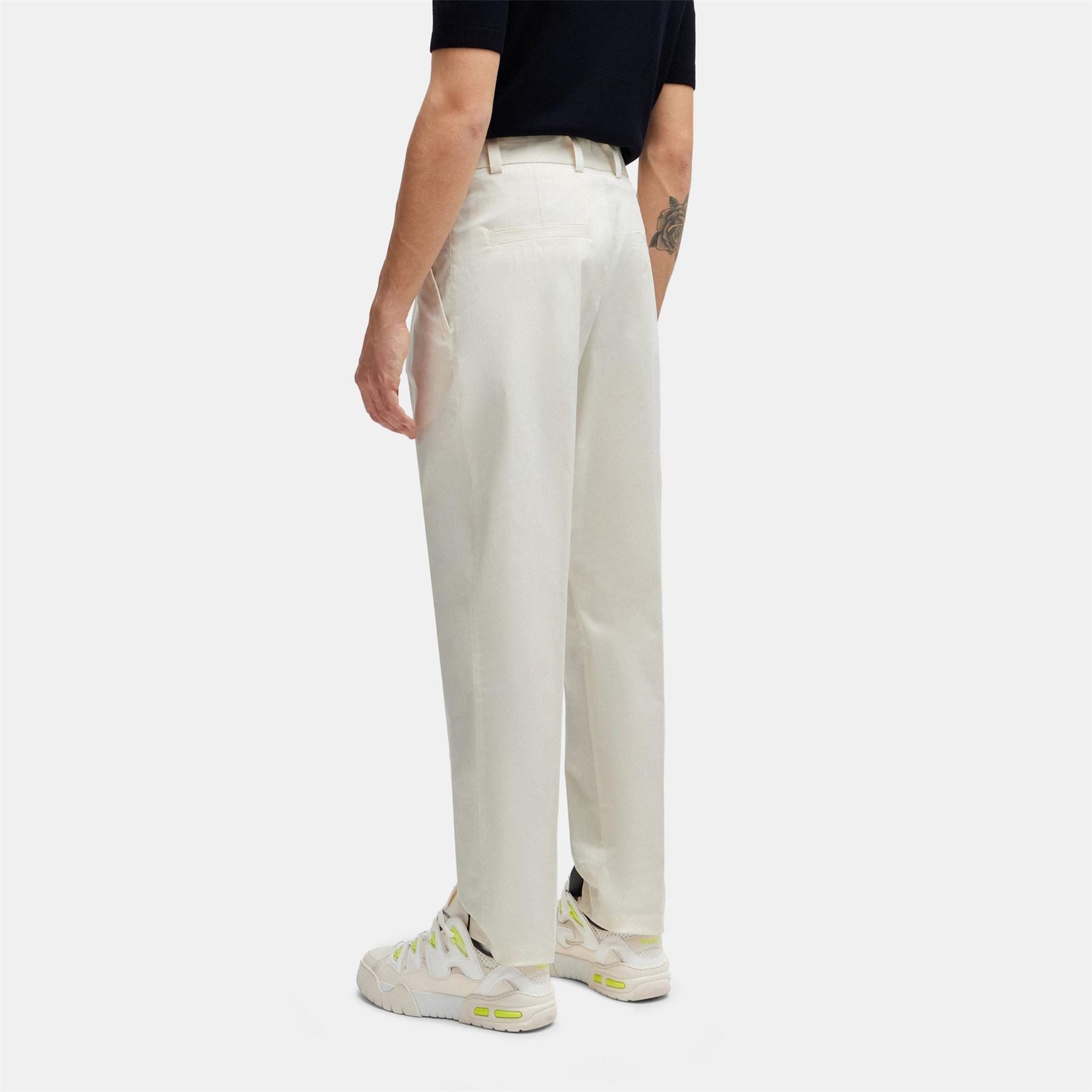 Hugo Felix242 Solid Patterned Straight Chinos