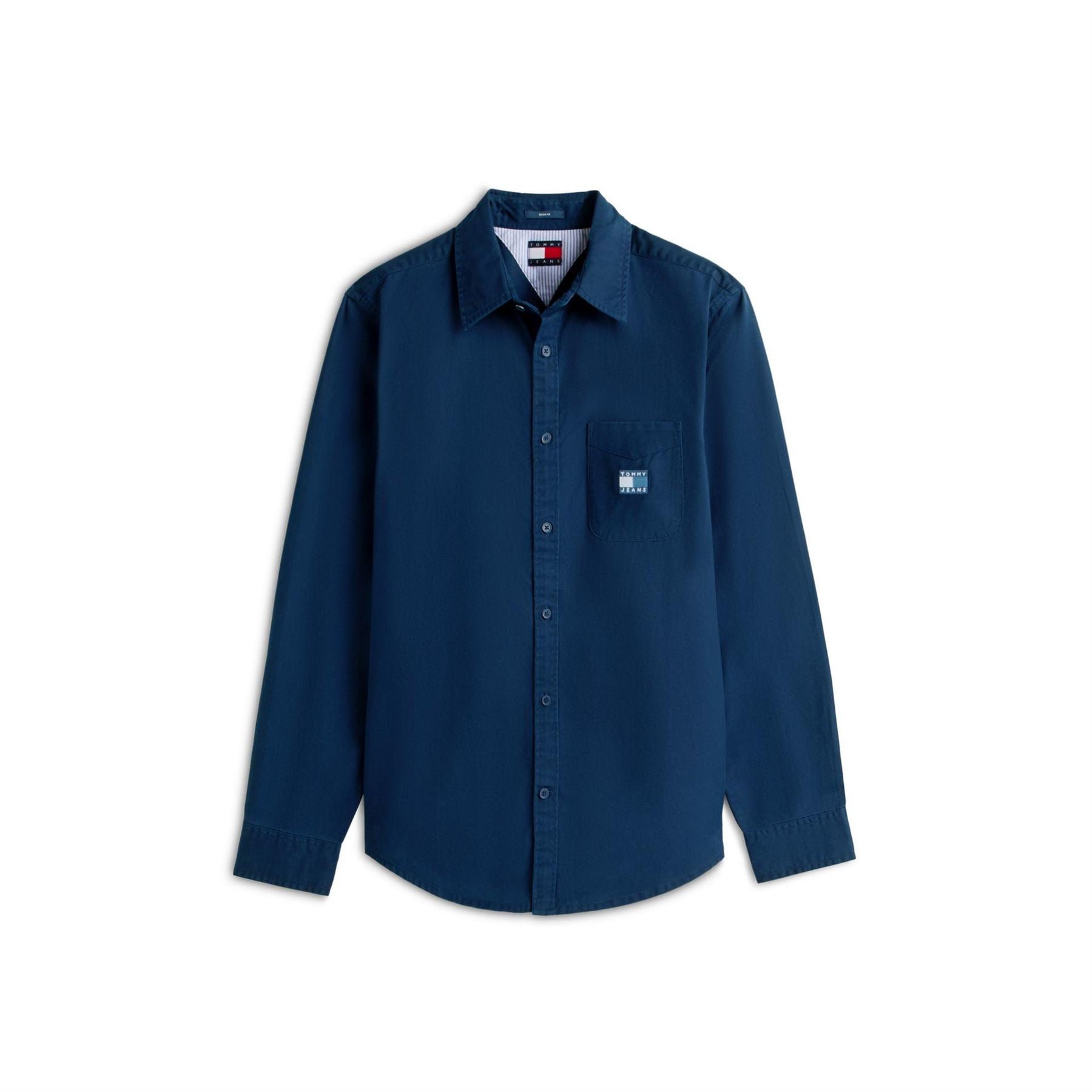 Tommy Jeans Washed Solid Patterned Shirt Collar Shirt Jacket