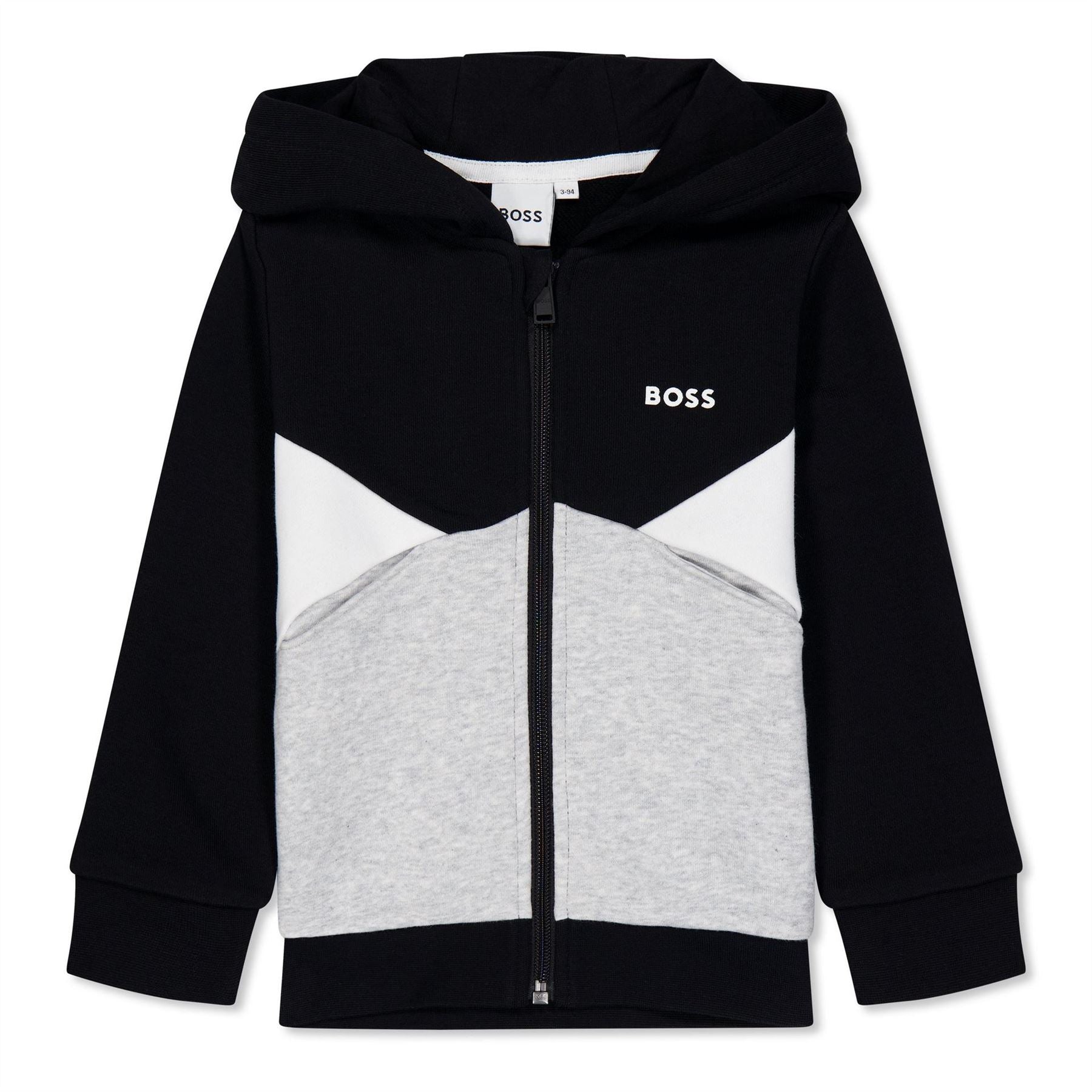 Boss Colourblock Zip Hoodie, Colourblock Design