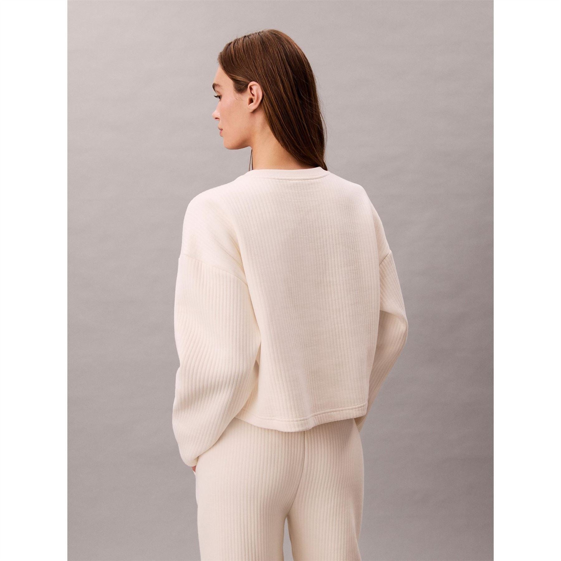 Calvin Klein Embroidered Crew Neck Long Sleeve Sweatshirt