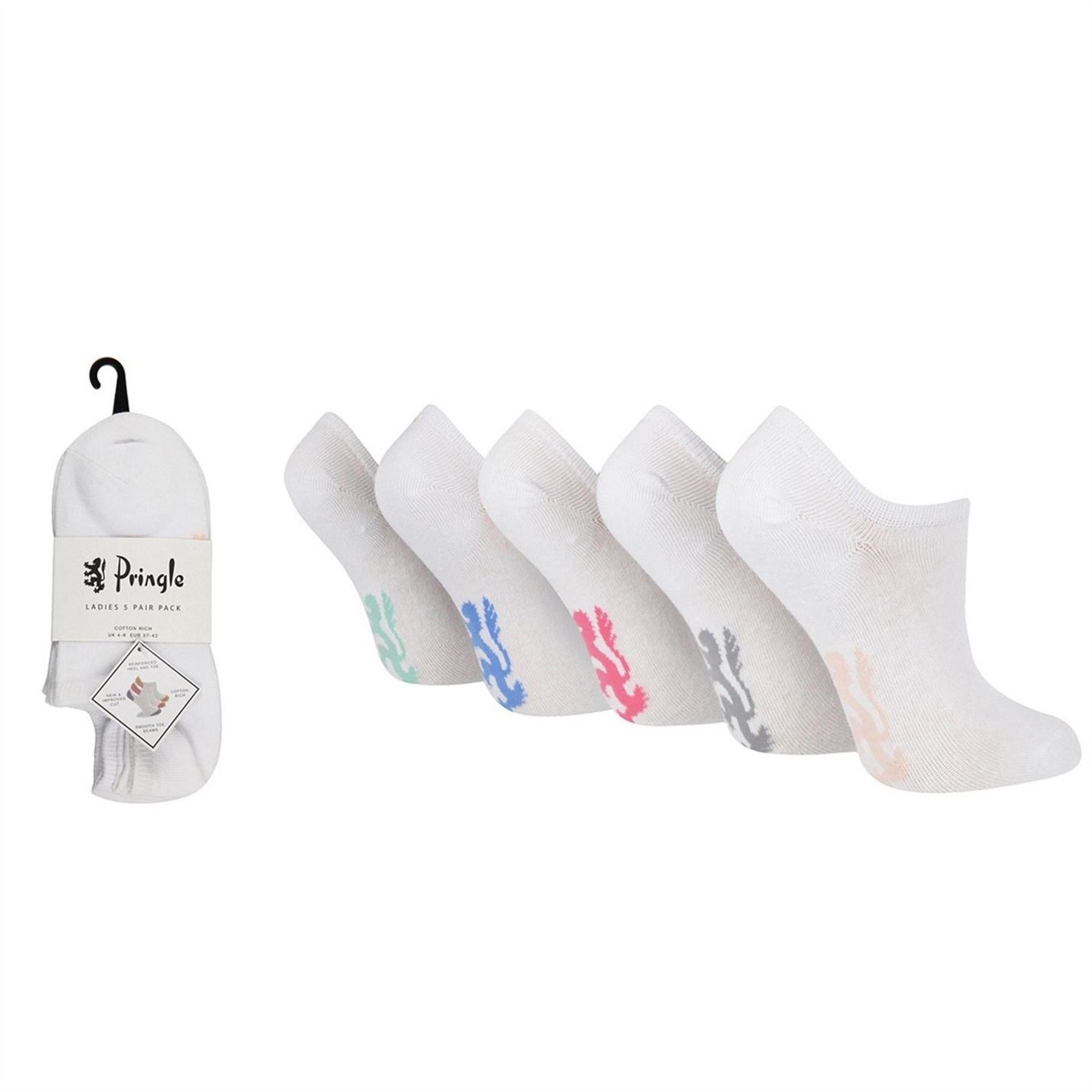 Pringle 5 Pack No Show Trainer Socks