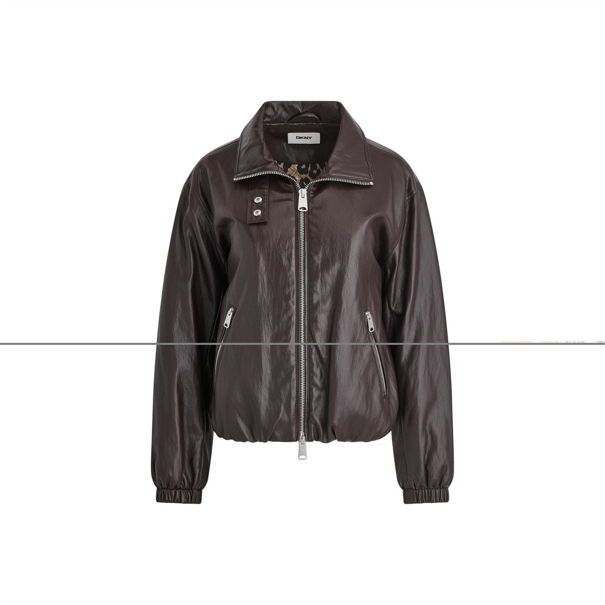 DKNY Lined Lther Jacket Ld64