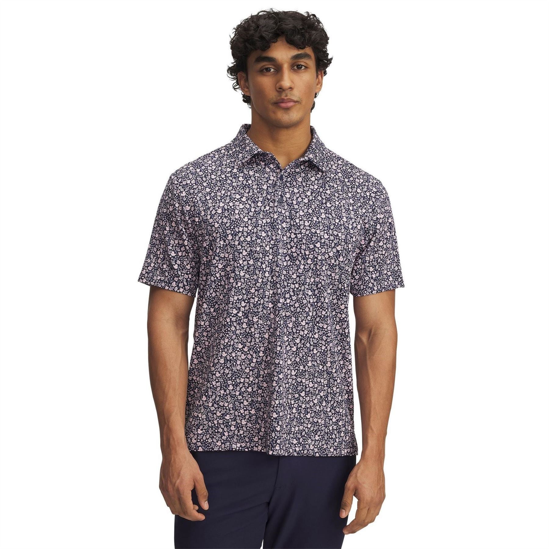 Under Armour Printed Collared Neck Short Sleeve Polo Shirt