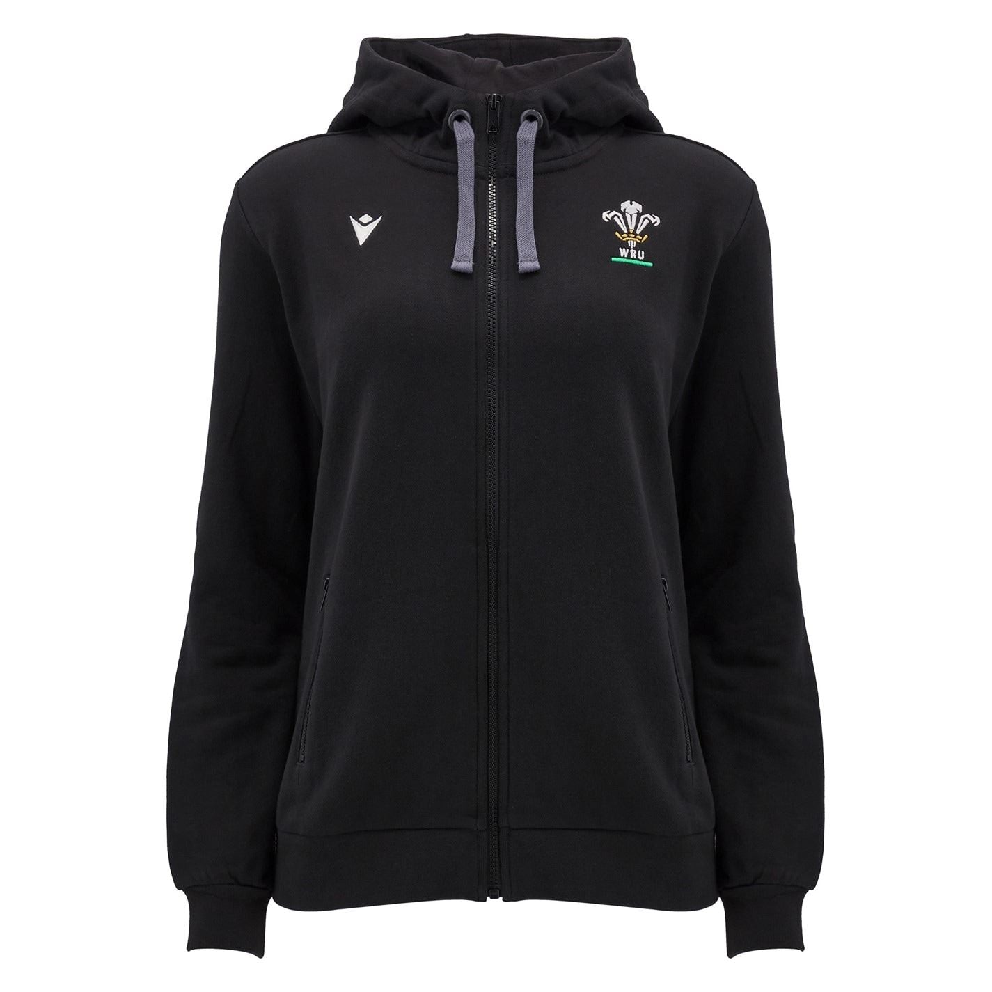Macron Womens Welsh Rugby Union Zip Hoodie 2024