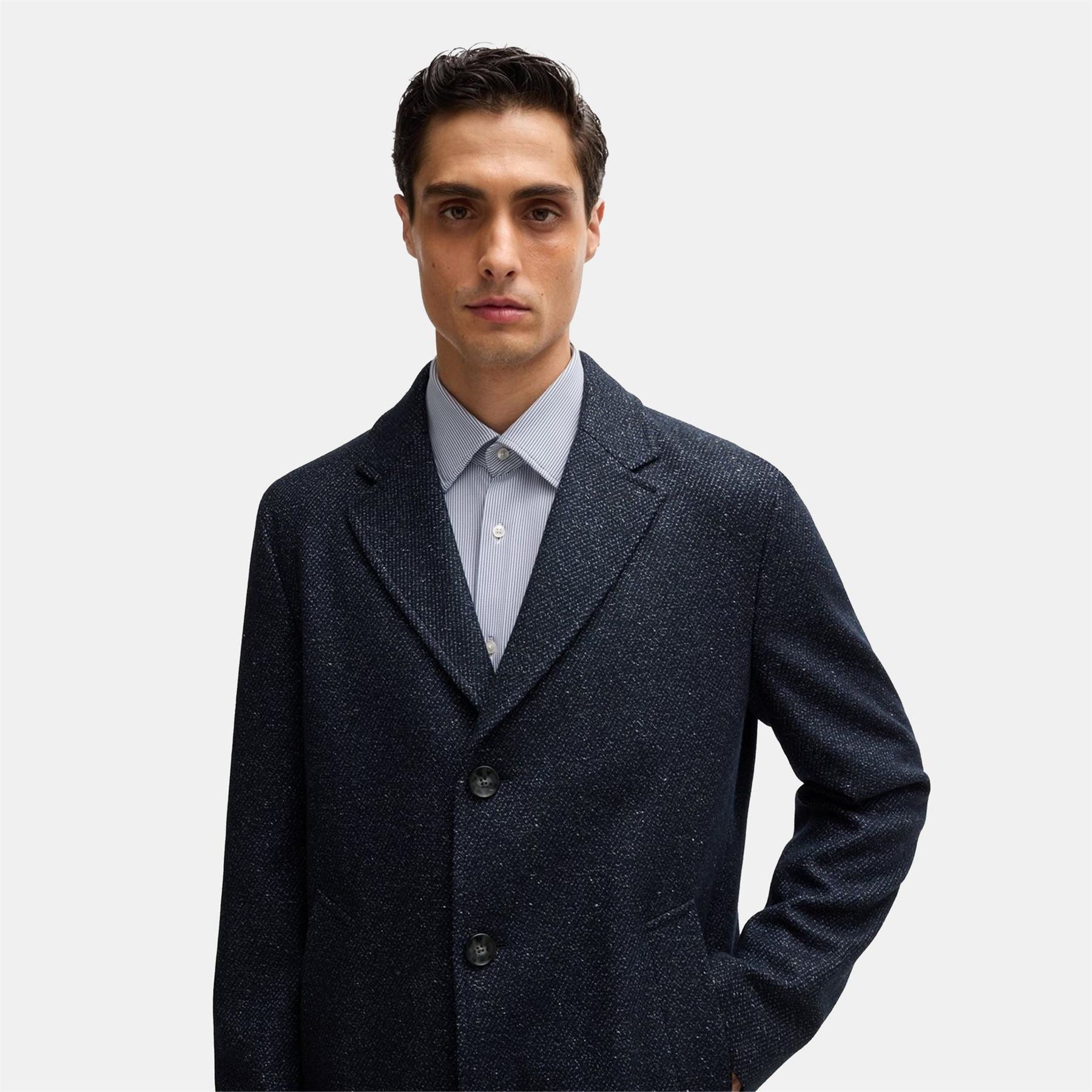 Boss H Hyde Bib 234 Black Structured Peacoat