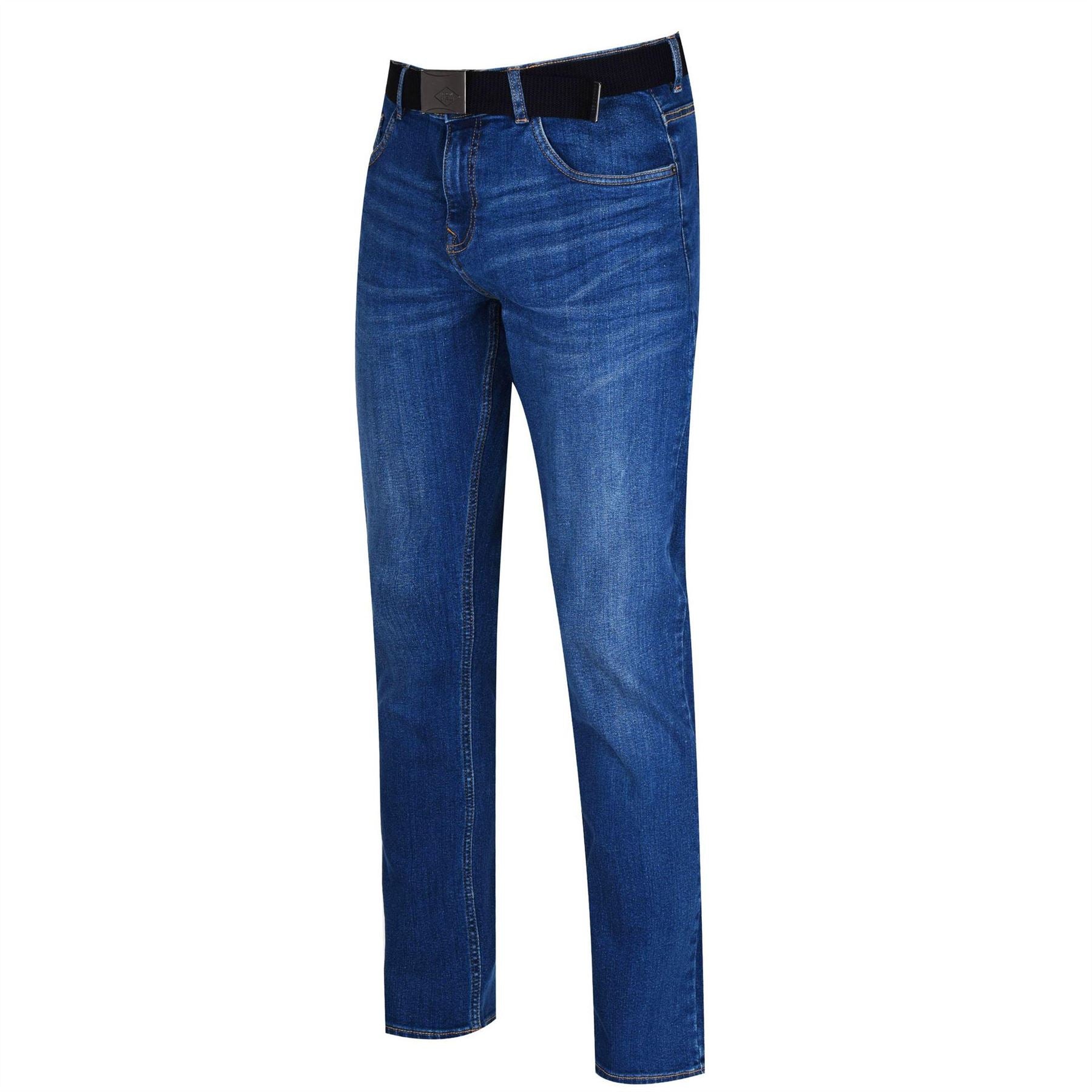 Lee Cooper Mens Belted Jeans