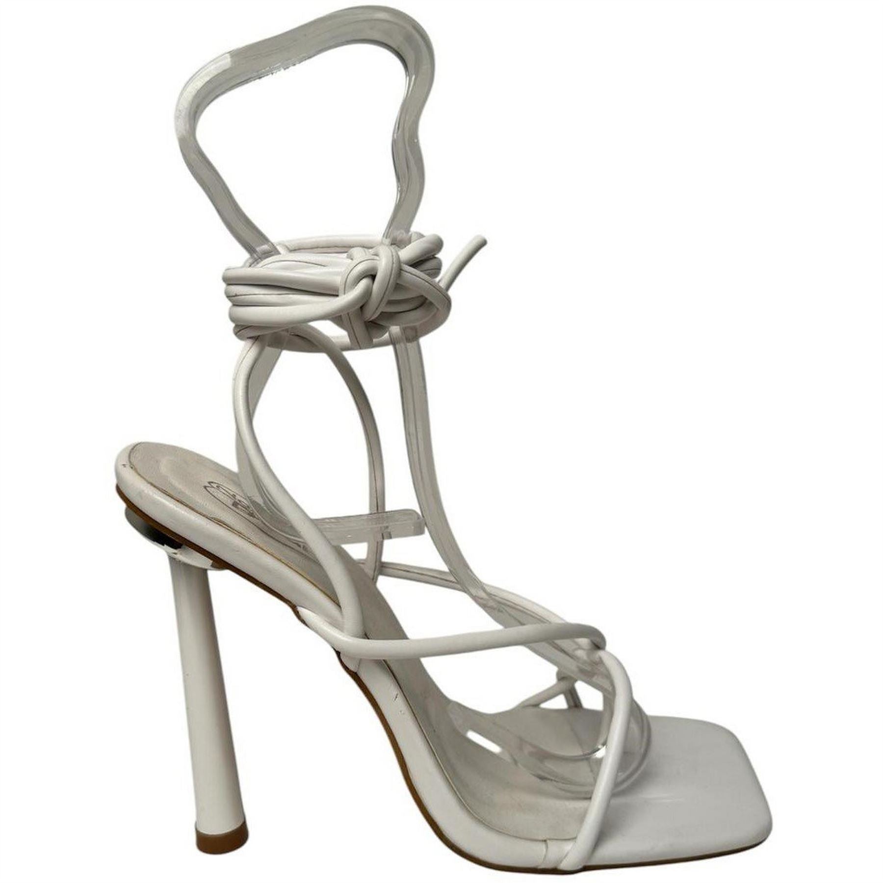 Chic Striped Gladiator Stiletto Heel Sandals