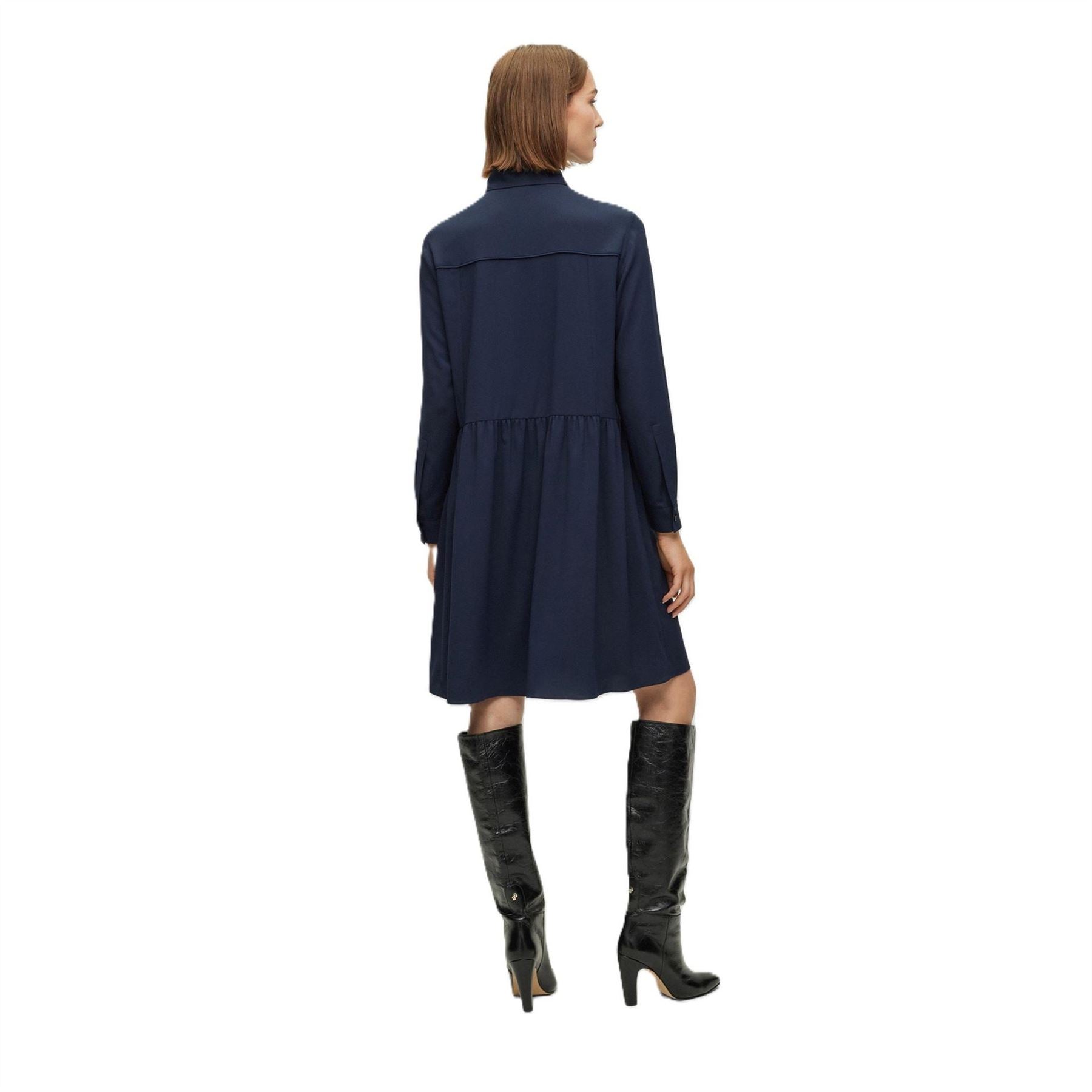 Boss Divenala Long Sleeve Knee Length Shirt Dress