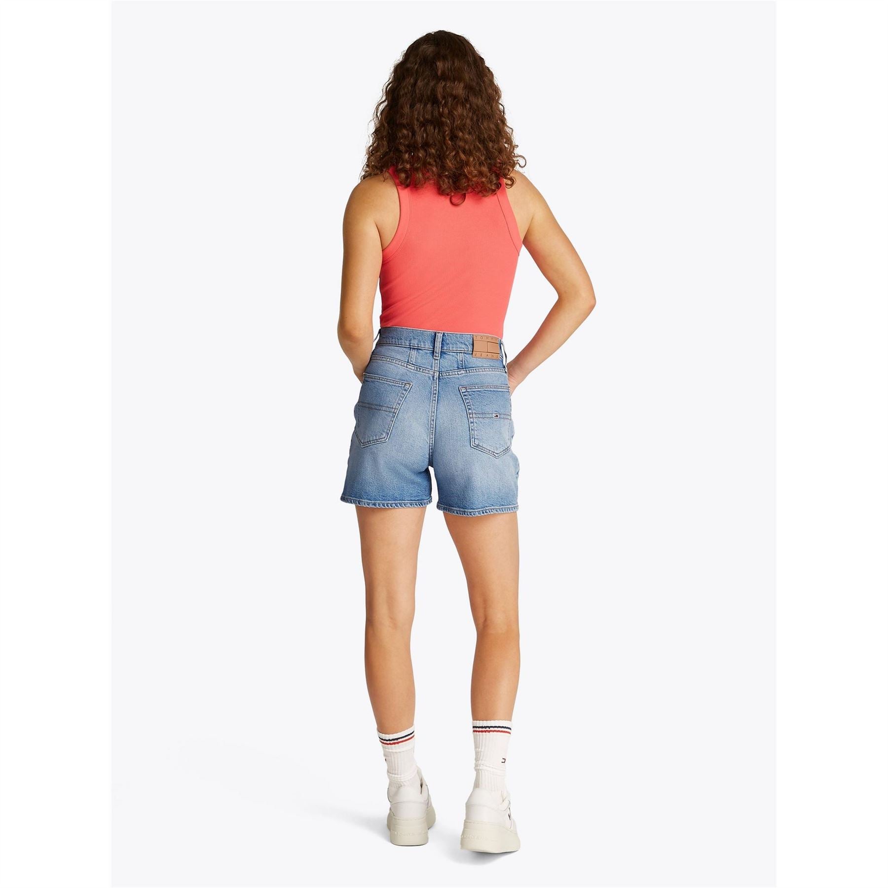 Tommy Jeans Denim Bermuda Shorts with Frayed Hem