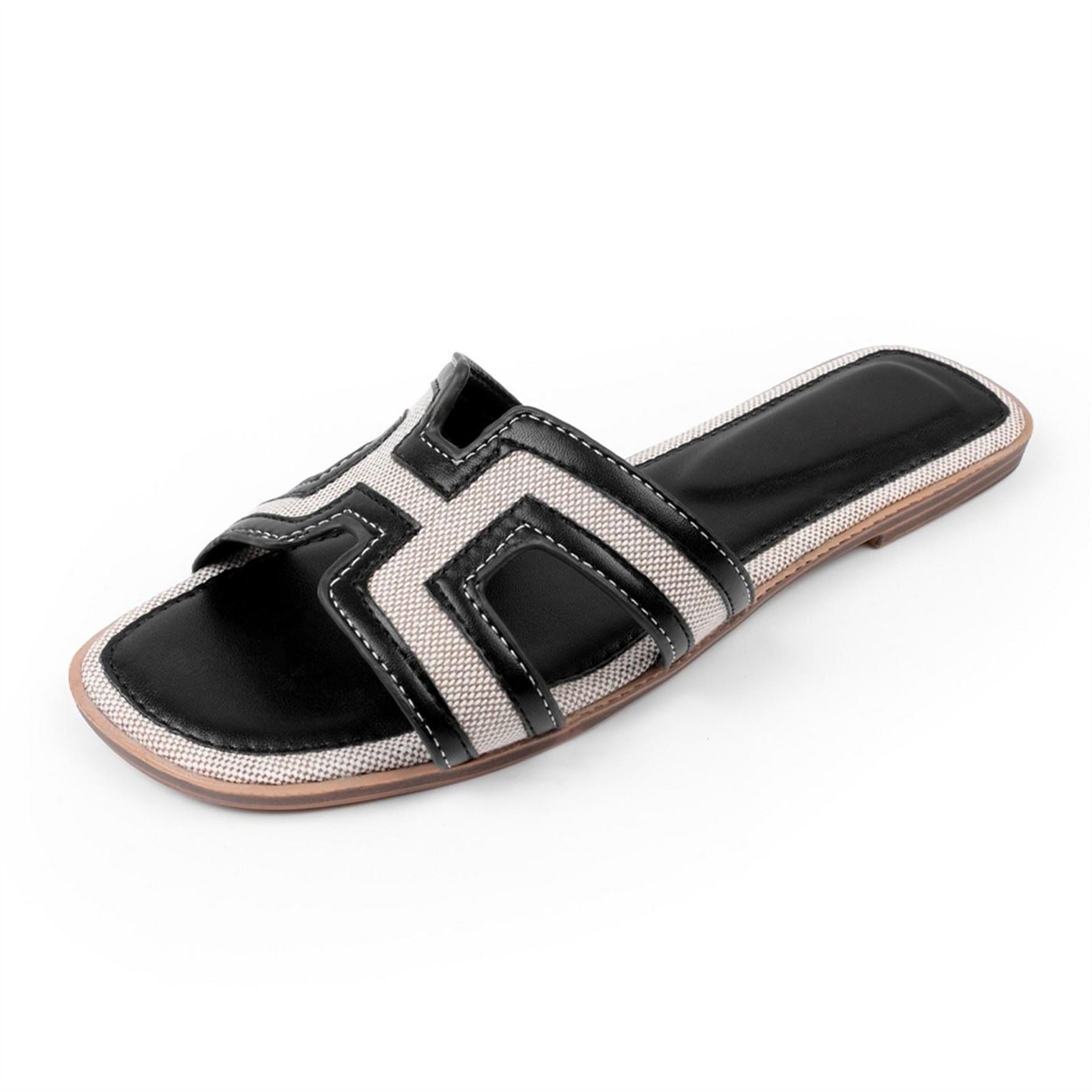 Wheres That From Cut Out Strap Detail Flat Sandals