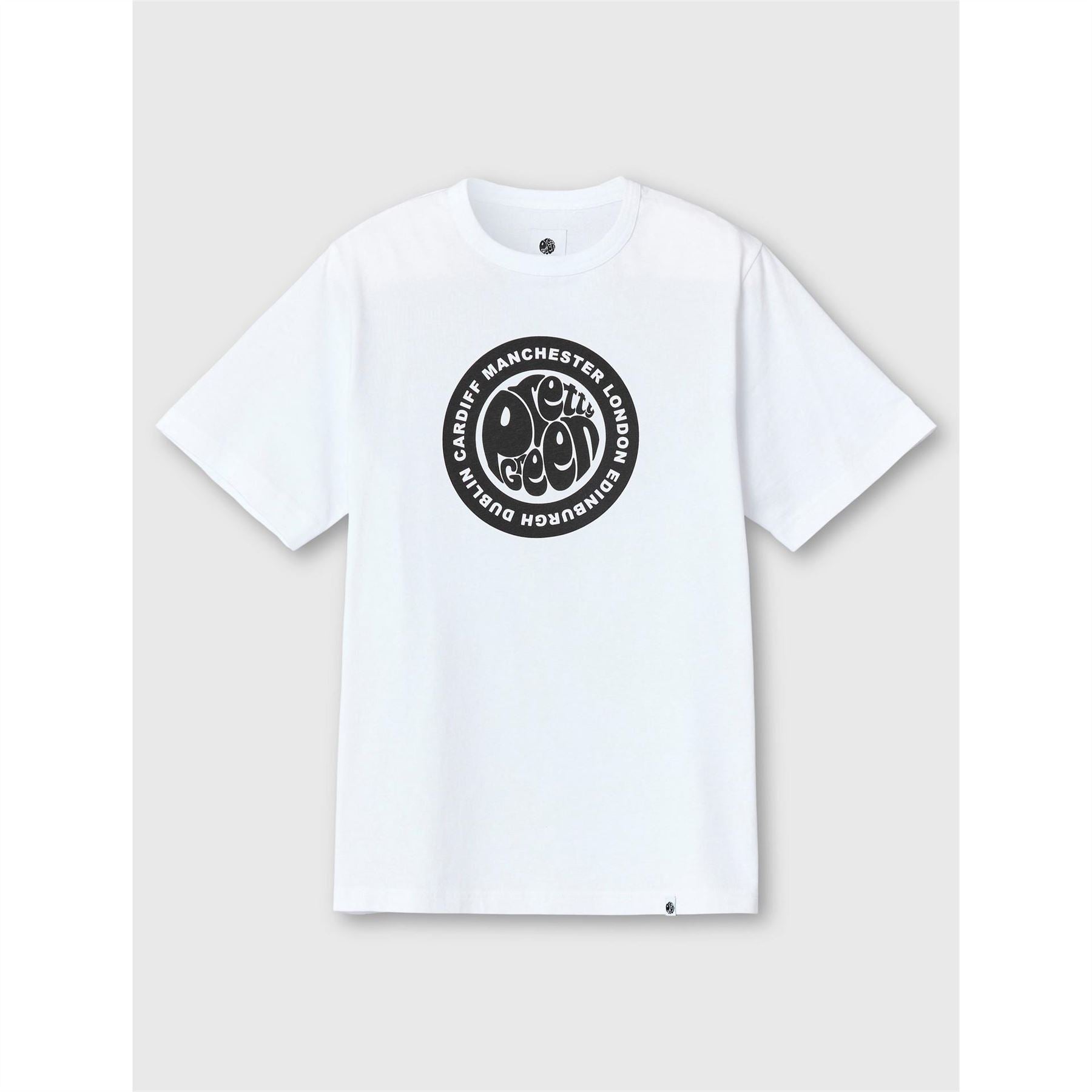 Pretty Green Tour Logo Print Regular Fit Crew Neck T-Shirt