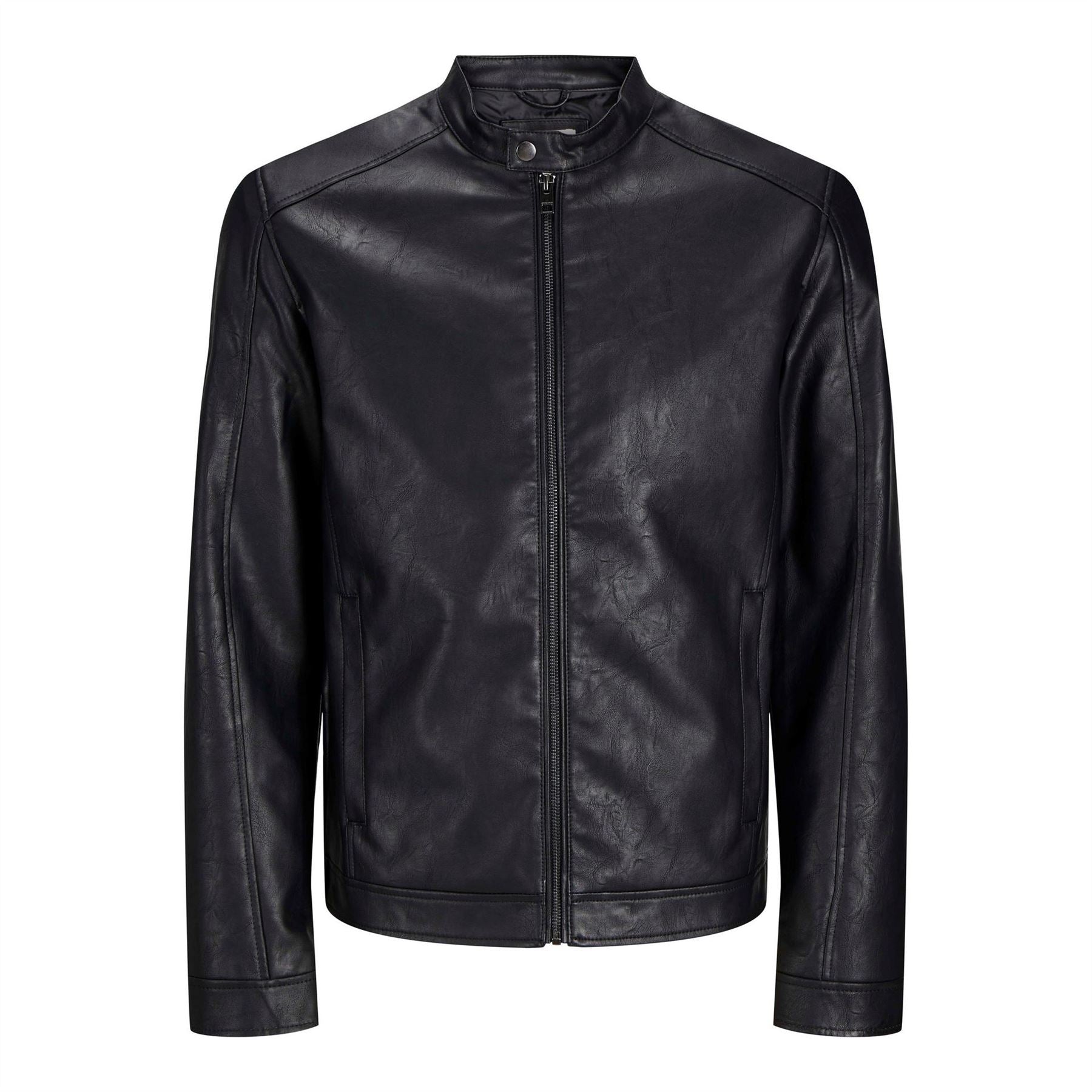 Jack and Jones Mens Pu Jacket Plus Size
