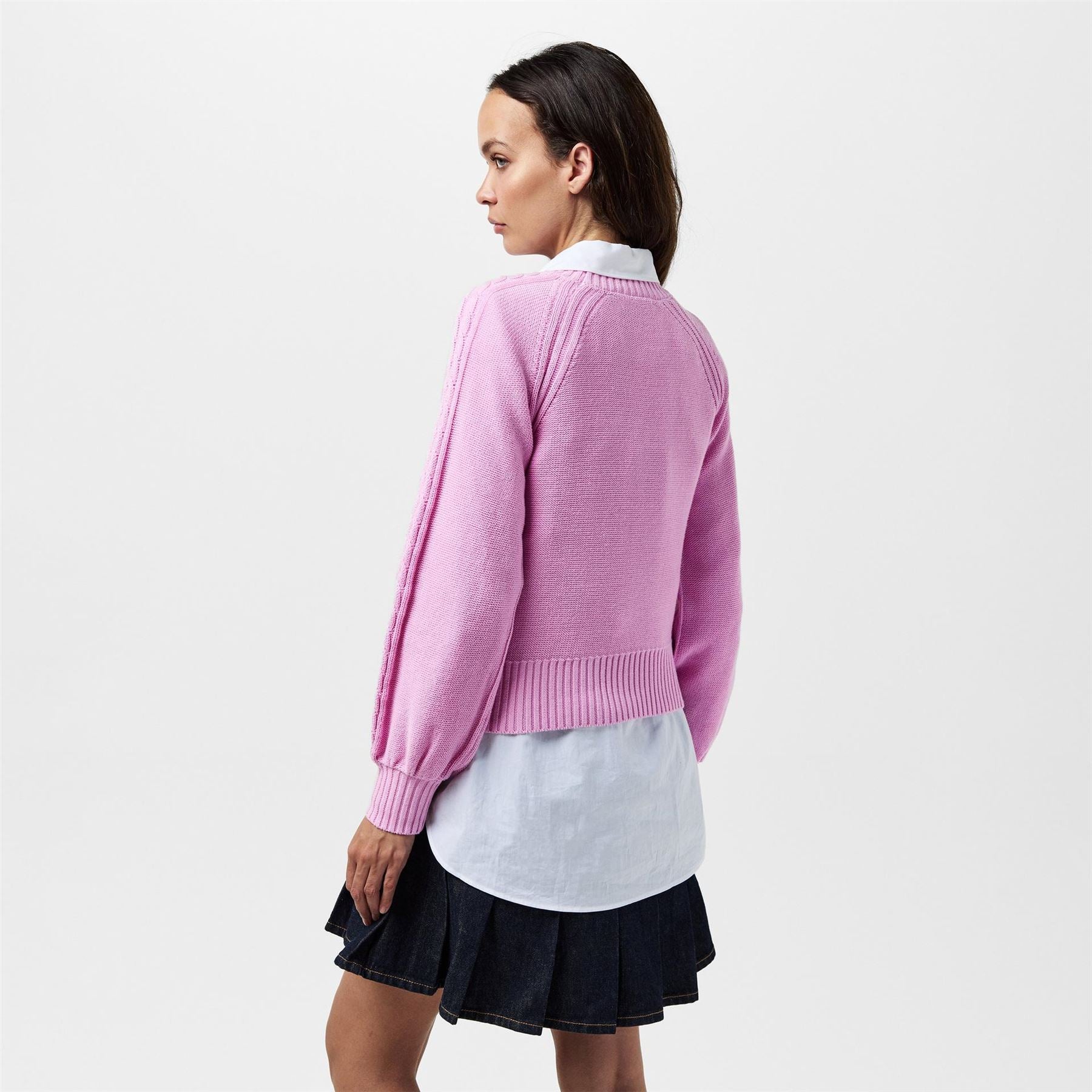 French Connection Relaxed Fit Cable Long Sleeve Sweater