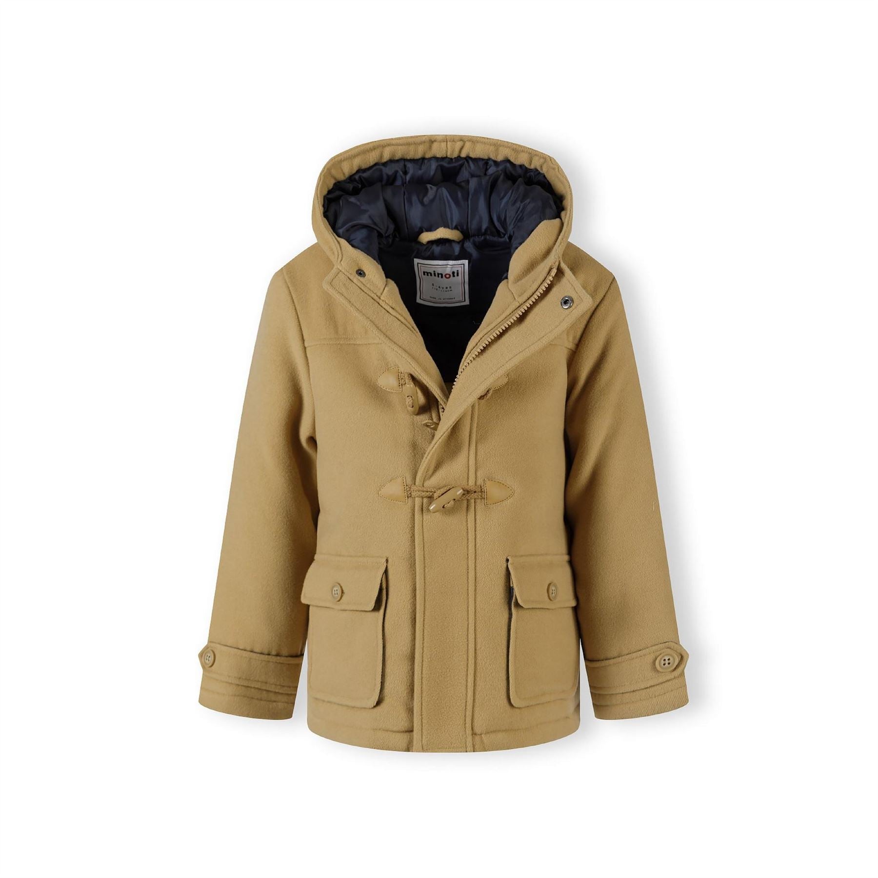 Minoti Boys Padded Jacket With Toggle Fastenings Beige