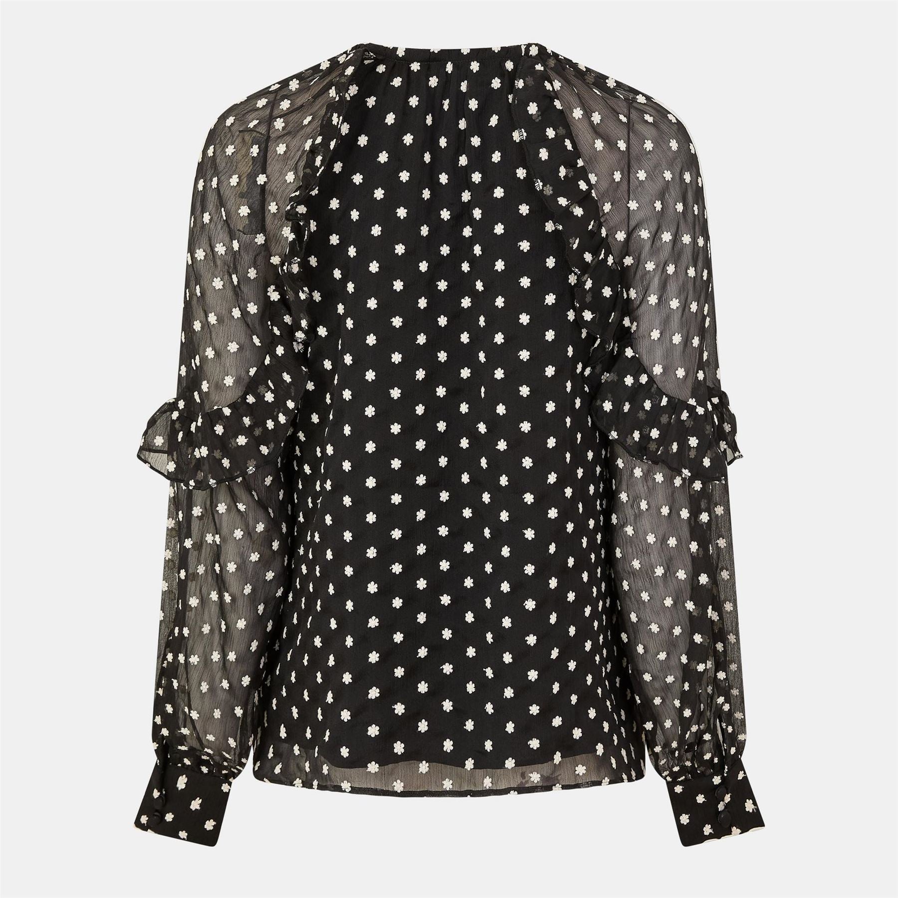 Nobodys Child Marlow Ruffle Sleeve Relaxed Fit Blouse