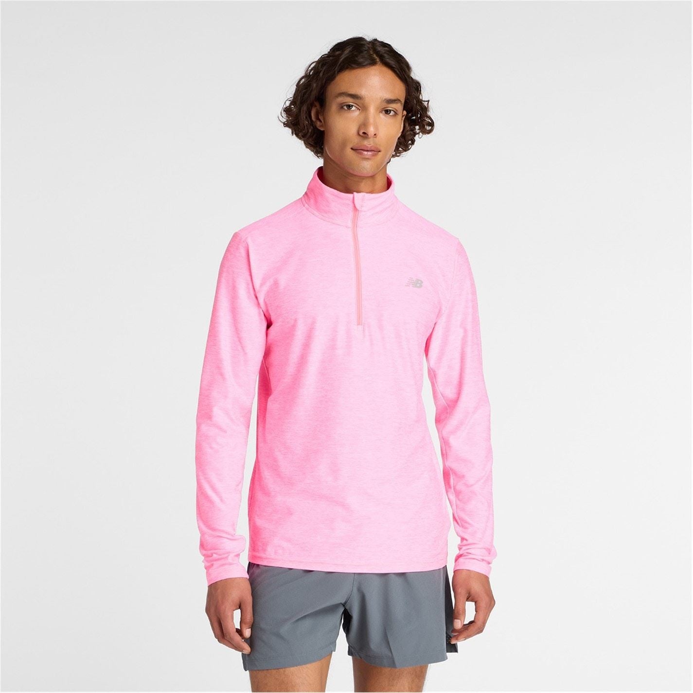 New Balance Mens Balance Space Dye Qtr Zip Top