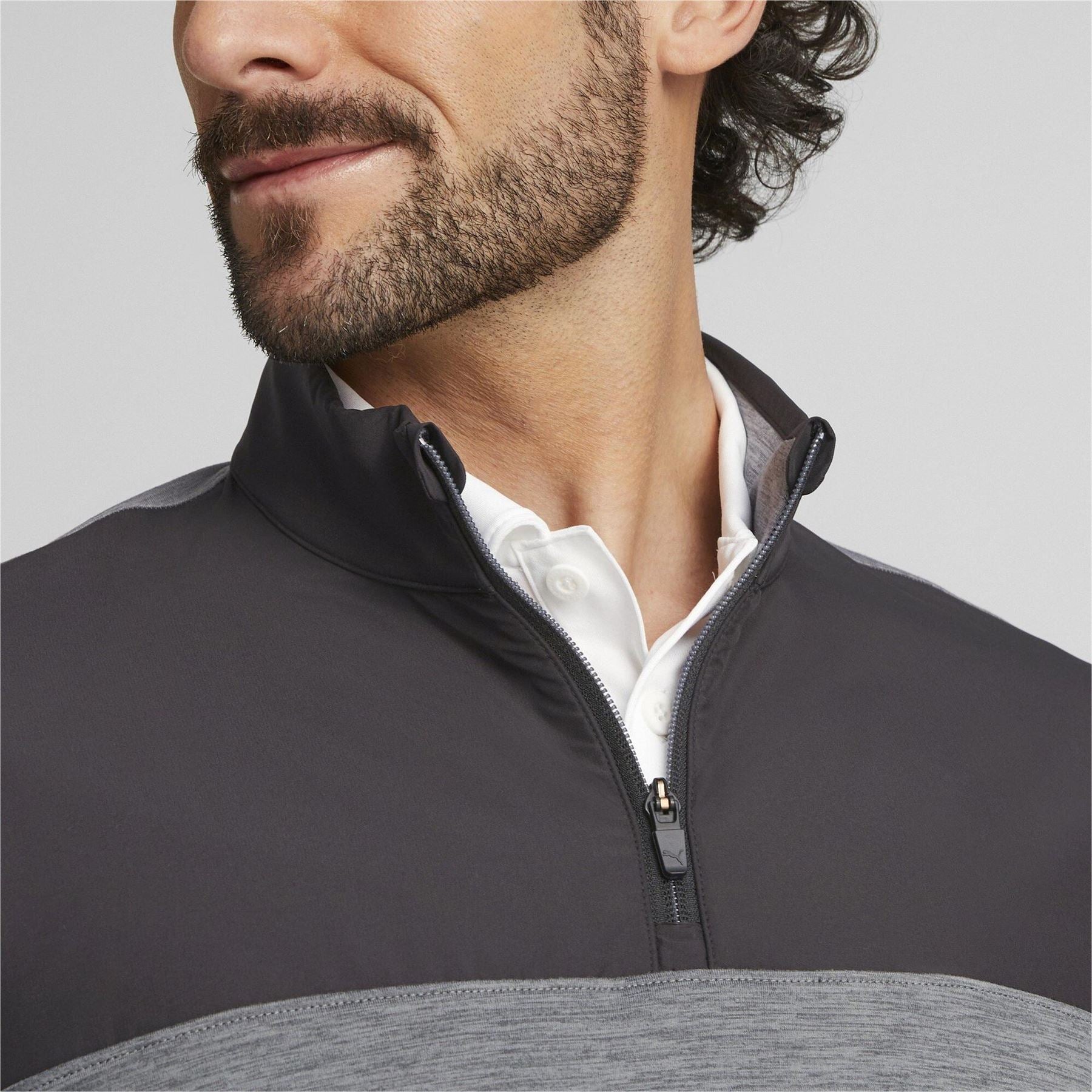 Puma Mens Cloudspun Colorblock Quarter Zip Jumper