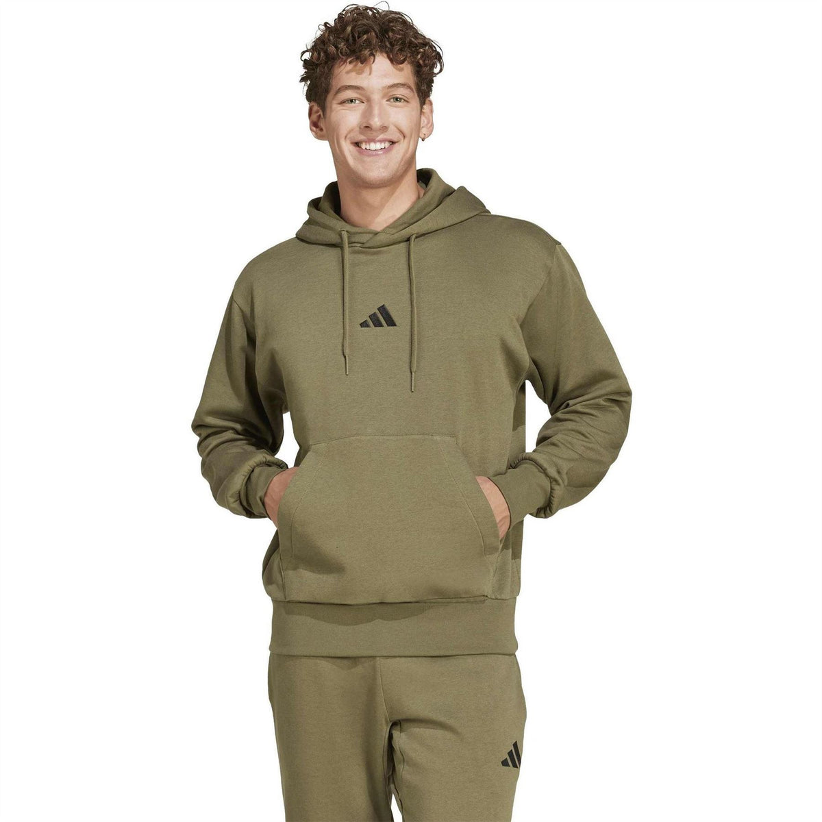 adidas Mens Feelcozy Fleece Hoodie