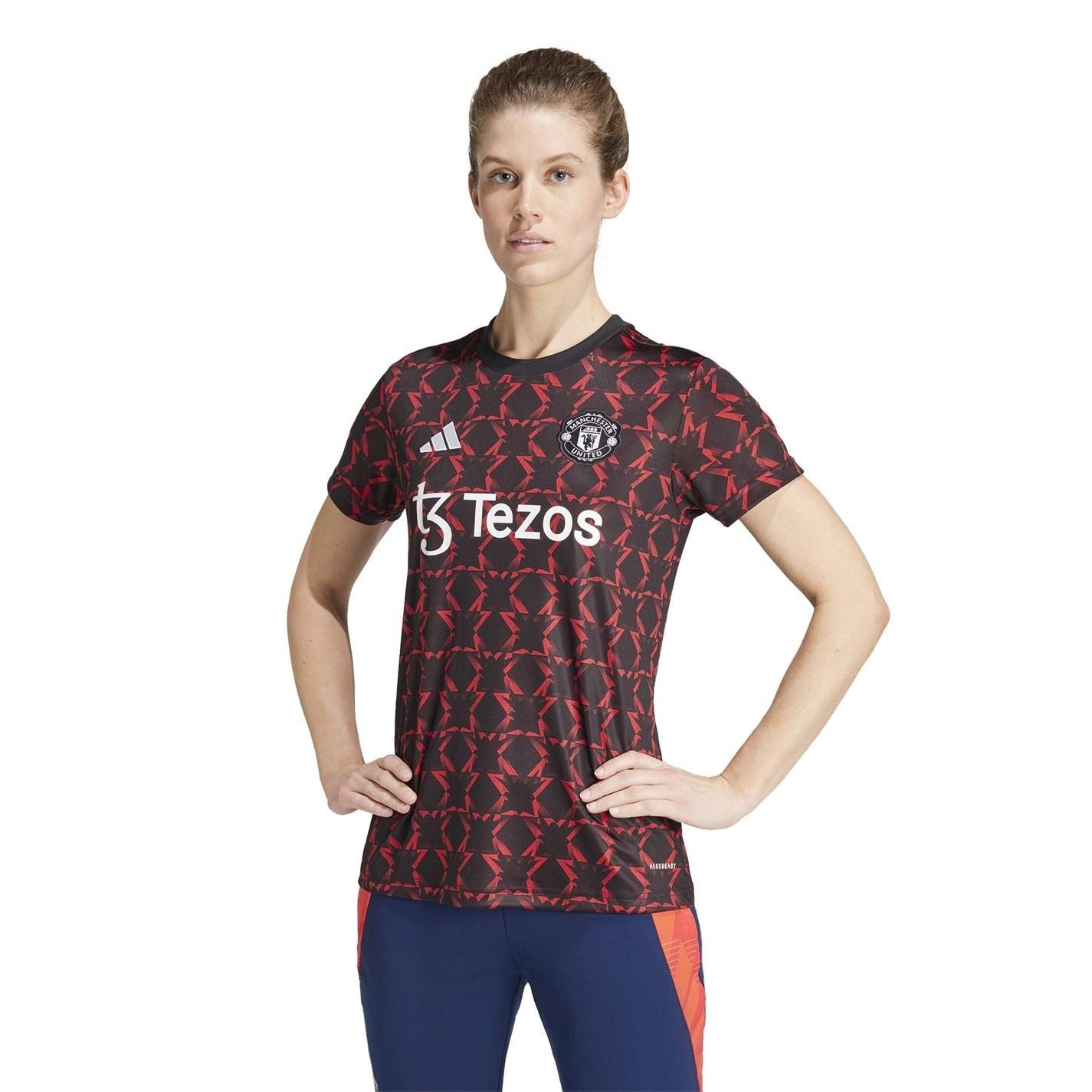 adidas Womens Manchester United Pre Match Shirt 2024 2025