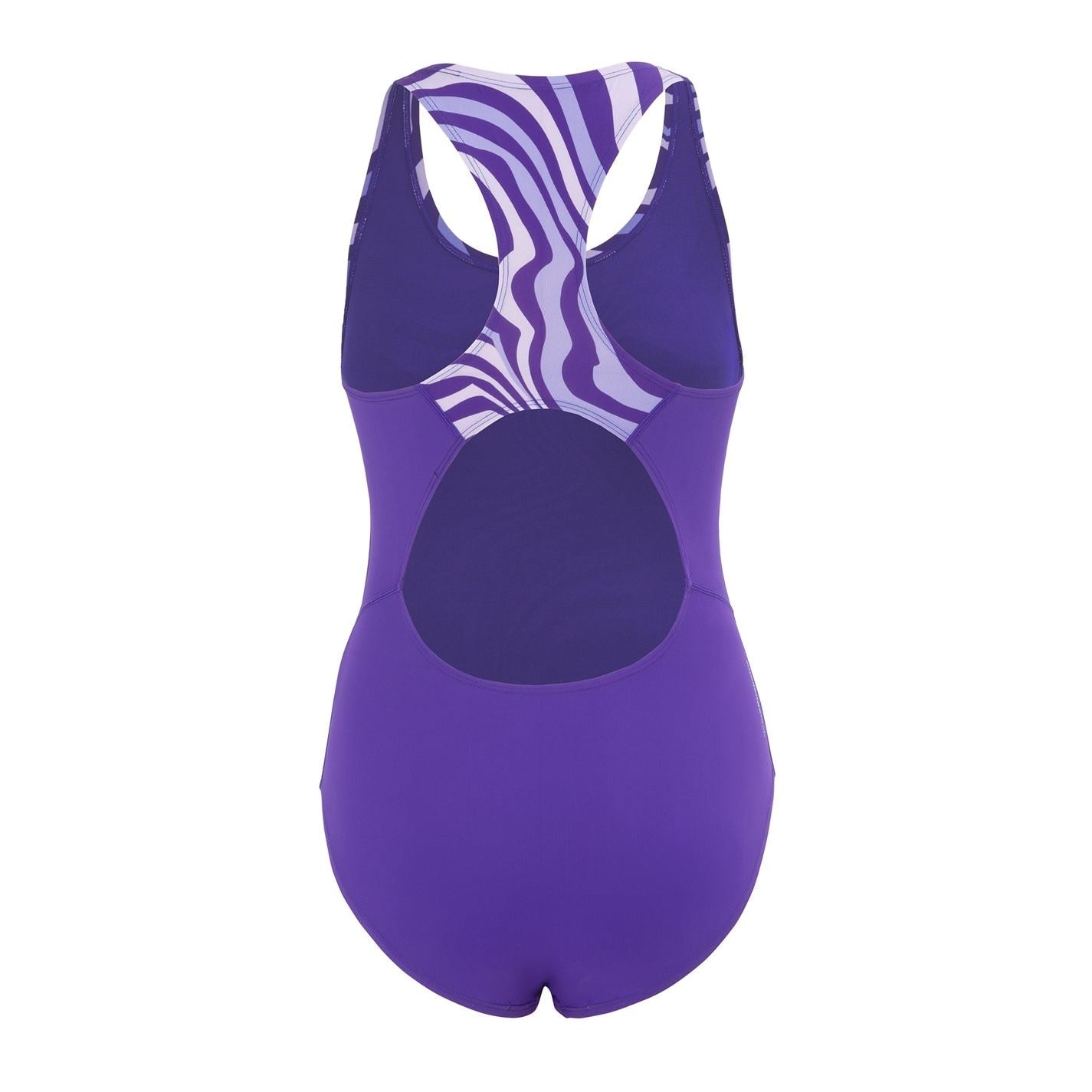 Slazenger Snug Fit Wave Patterned One Piece Swimsuit