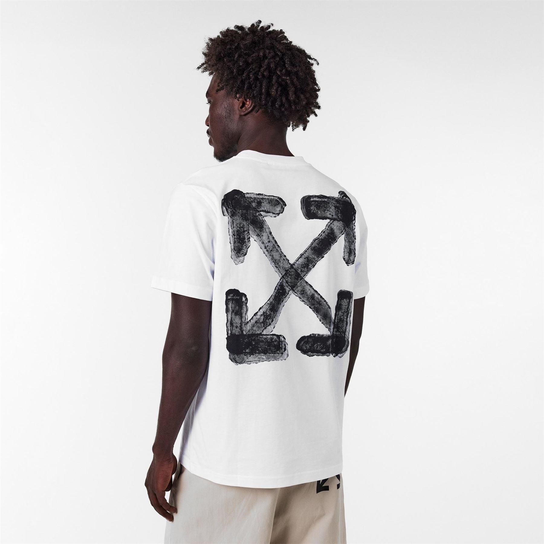 Off White Spray Arrow Design T-Shirt