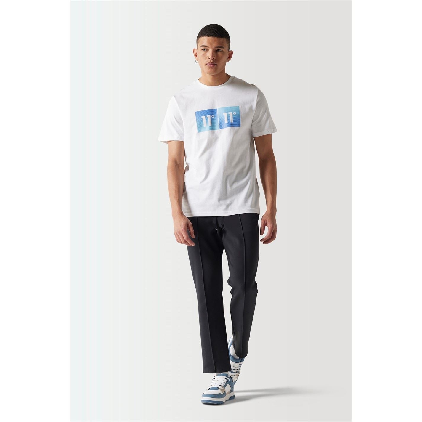 11 Degrees Gradient Graphic T-Shirt   White