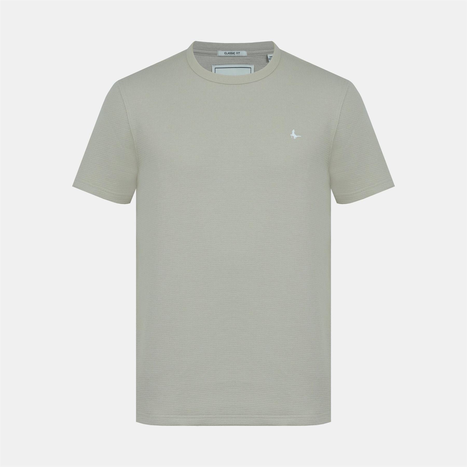 Jack Wills Texture Cotton Short Sleeve Crew Neck Embroidered T-Shirt