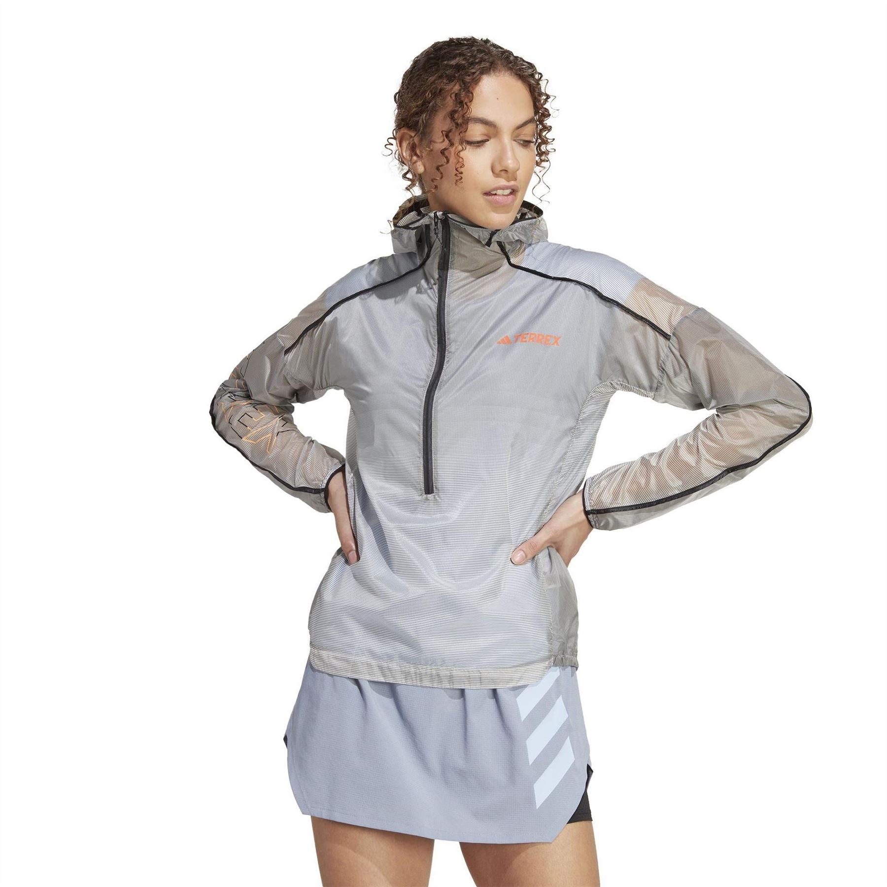 adidas Terrex Agravic Windweave Pro Trail Water Resistant Windproof Long Sleeve Performance Running Jacket