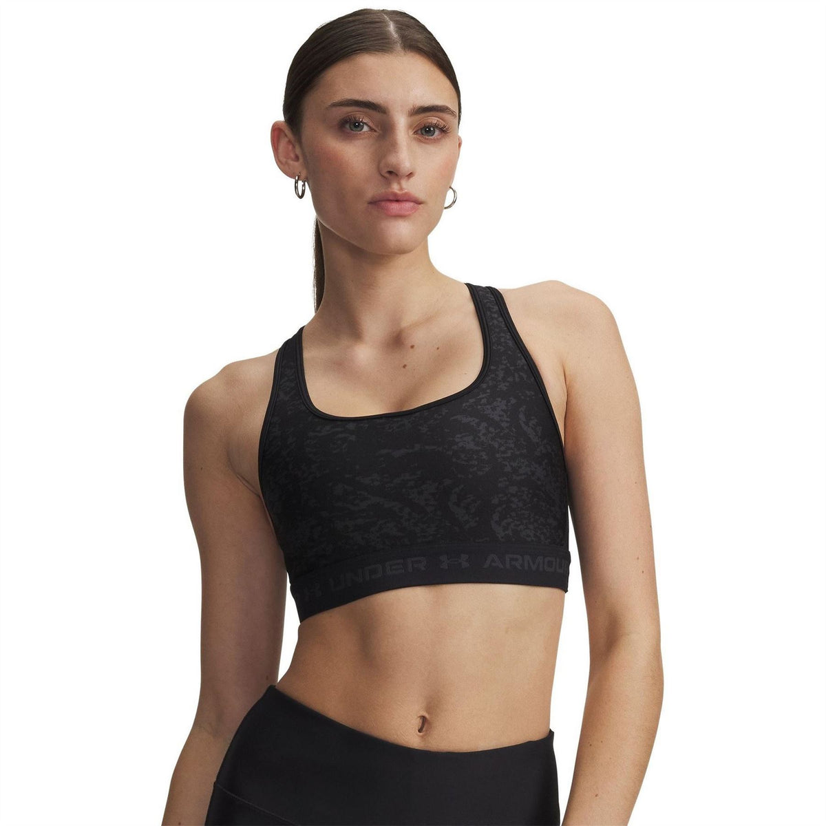 Under Armour Crossbodyack Mid Print Medium Impact Sports Bra